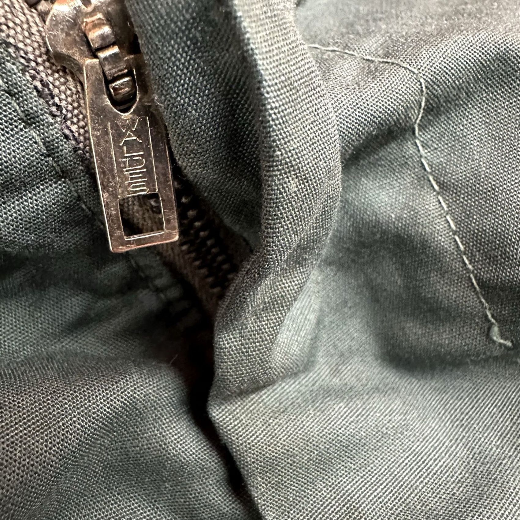 Vintage VTG 50-60s Workmaster Mens Distressed Work Slacks Pants Green Koratron 34 x 30 Pants Mens Green 50s 60s Vintage Slacks Size US 34 / EU 50 - 3 Thumbnail