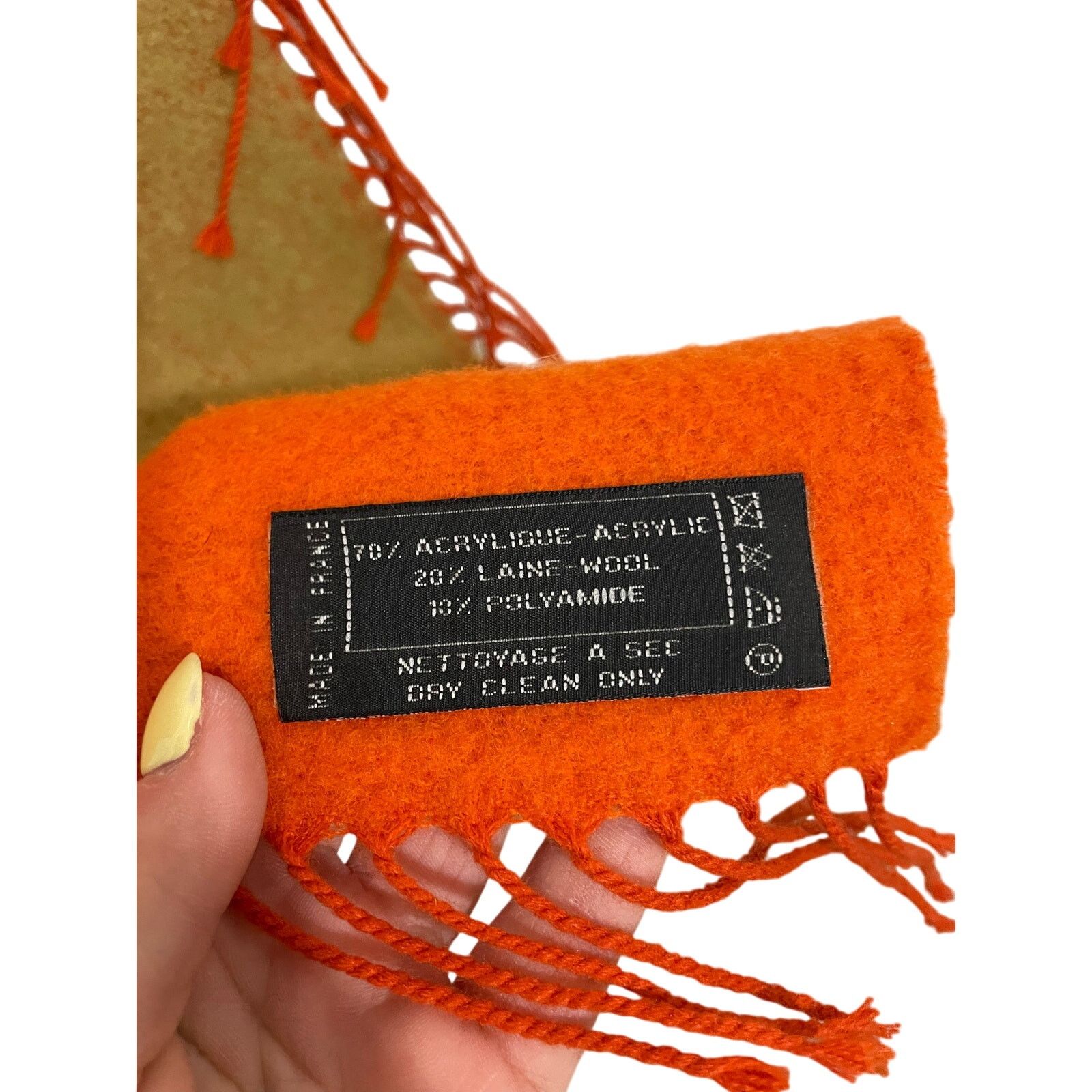 Other Scarf Wool Blend Ms. Frizzle Quirky Retro Fringe Western Size ONE SIZE - 2 Thumbnail