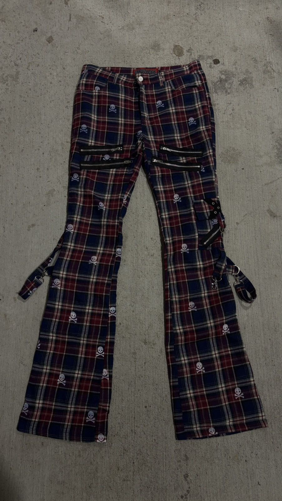 Other Wrstwrstwrst Skull Plaid Bondage Denim Size US 32 / EU 48 - 13 Thumbnail