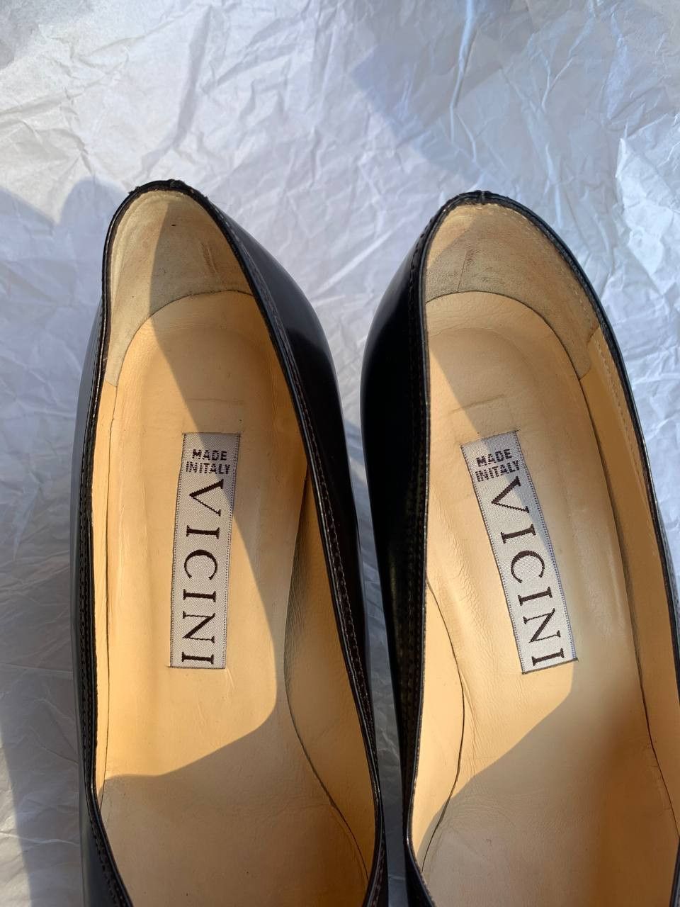 Vintage Vicini vintage dark-brown pumps with pointed toe Size US 6.5 / IT 36.5 - 3 Thumbnail