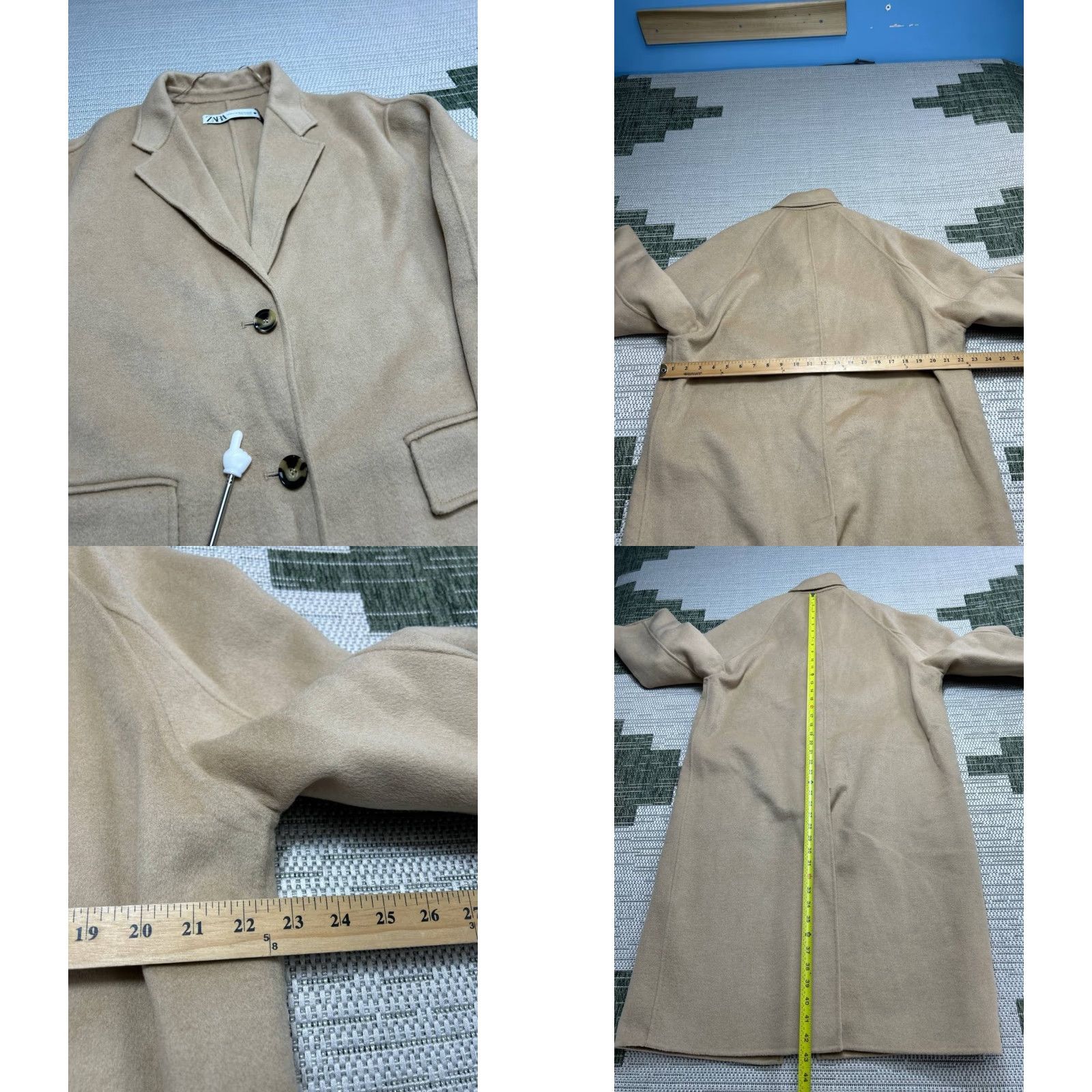 Zara Zara Overcoat Womens XS Brown Wool Blend New Overcoat Coat Regular Wool Lining Pockets Vintage No Casual Classic Winter Fall Women XS Brown Wool Blend Size XS / US 0-2 / IT 36-38 - 8 Thumbnail