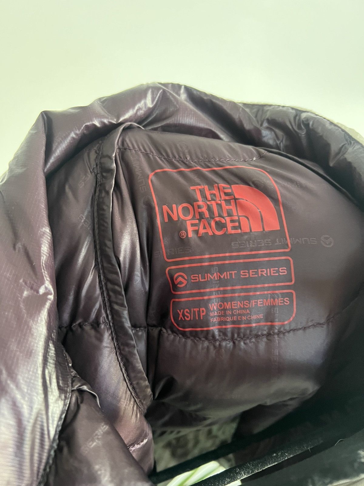 The north face puffer jacket xs grey translucent