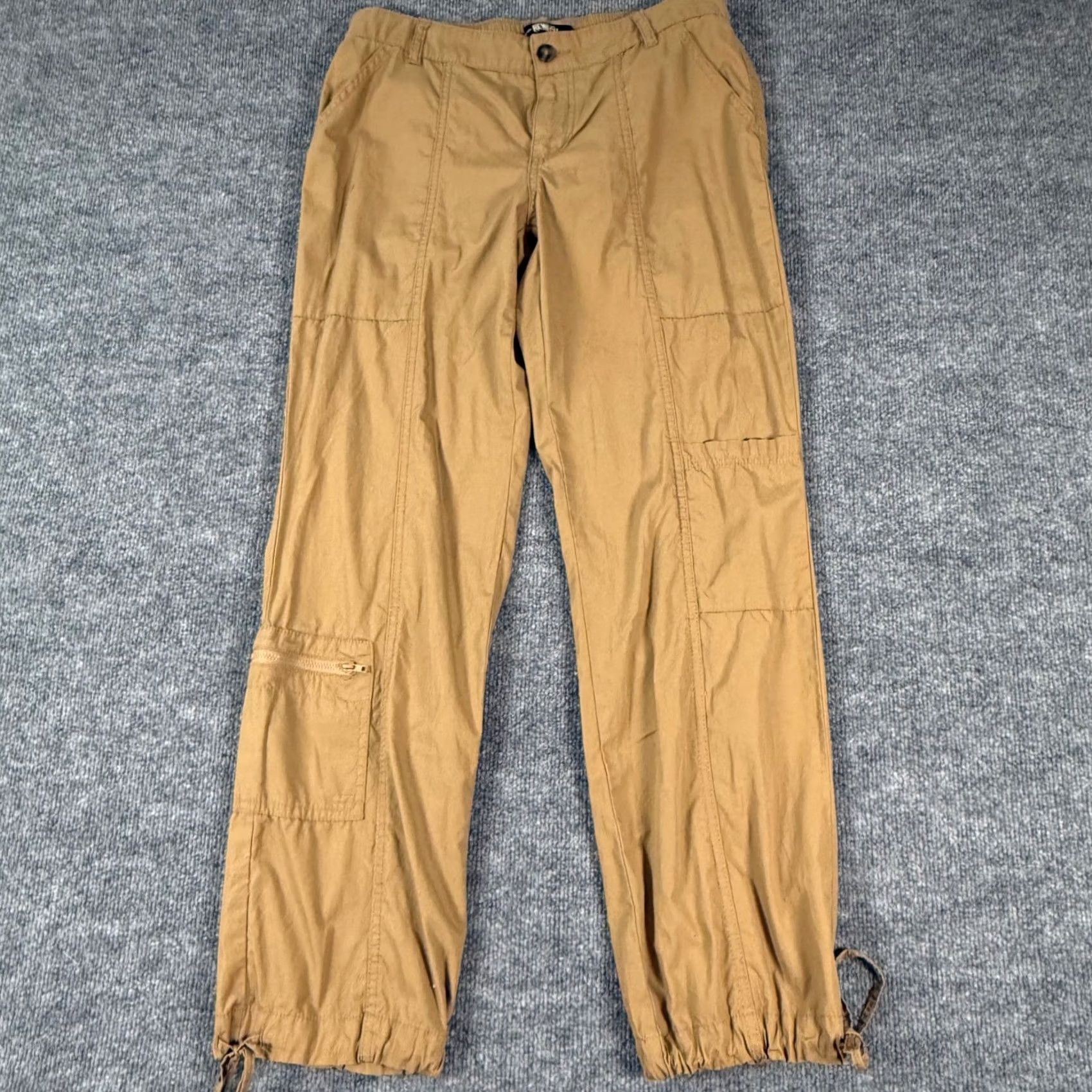 Vintage American Rewash Tan Cargo Pants Regular Size 5 Cotton Utility Track Size 27" / US 4 / IT 40 - 2 Thumbnail