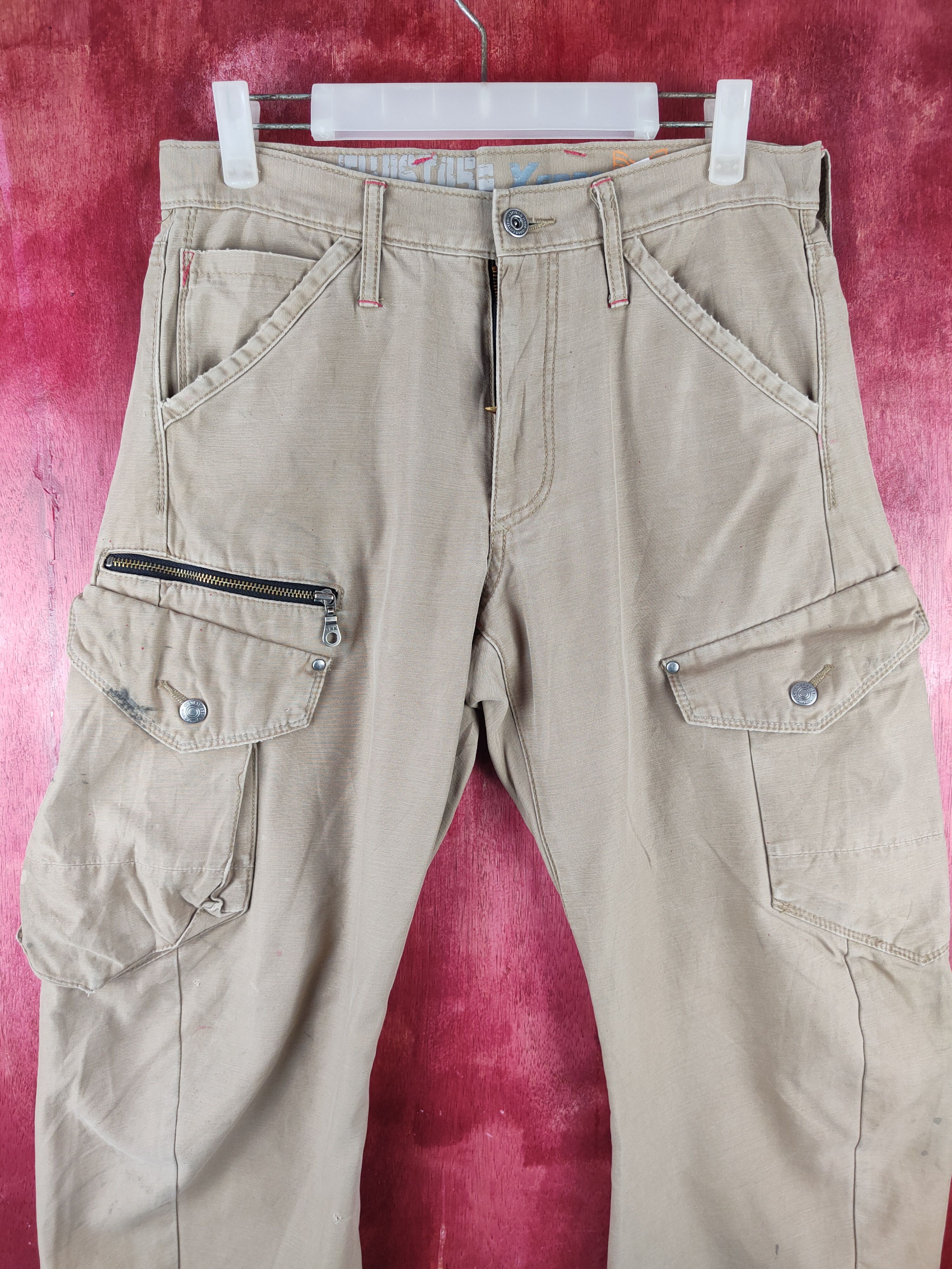 Japanese Brand Xebec-Twist45 Brown Multipocket Cargo Pants N#S41 Size US 30 / EU 46 - 2 Thumbnail