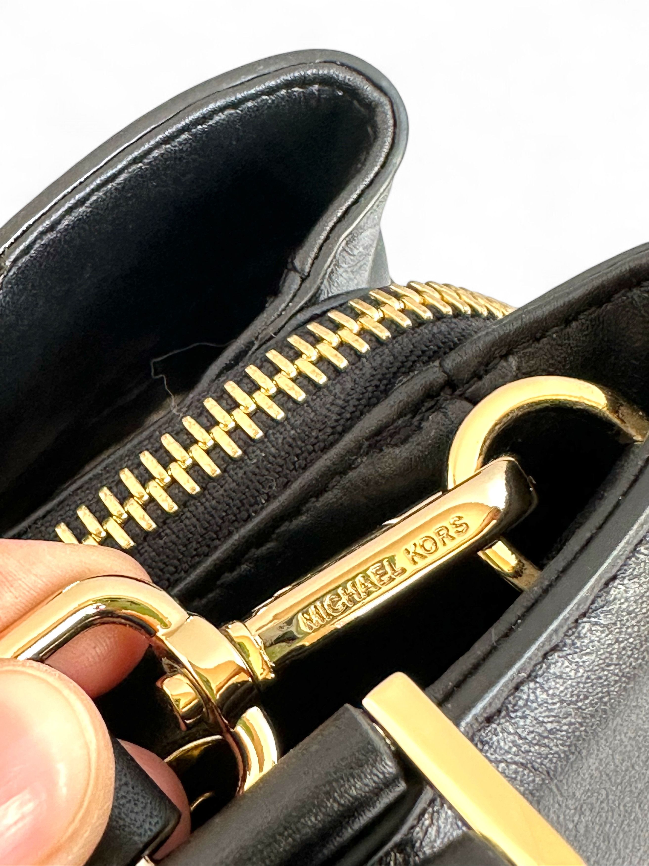 Michael Kors Michael Kors Florence Medium Black Leather Satchel Size ONE SIZE - 13 Thumbnail