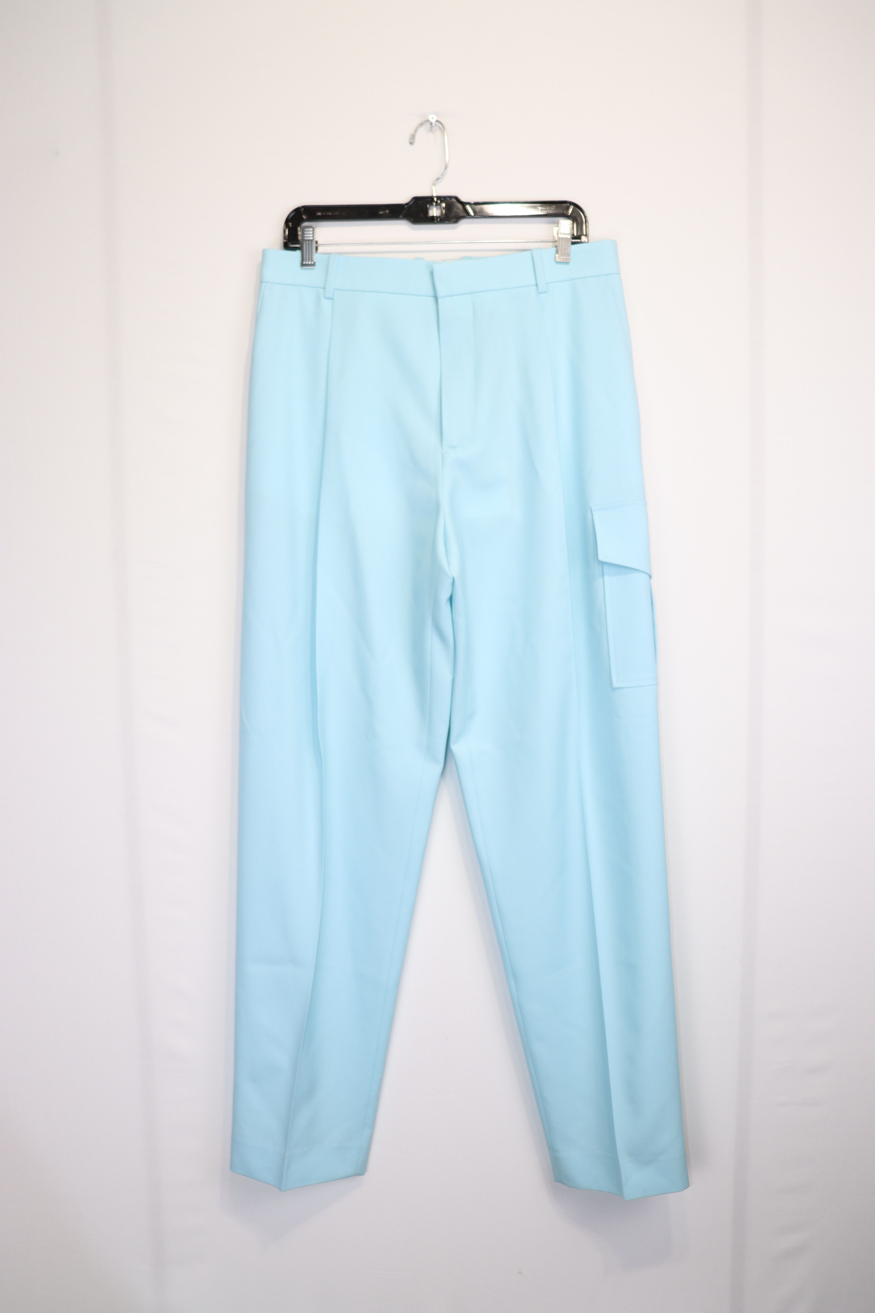 Bottega Veneta o1rshd1 Light Wool Twill Trousers in Pale Blue Size US 32 / EU 48 - 3 Thumbnail