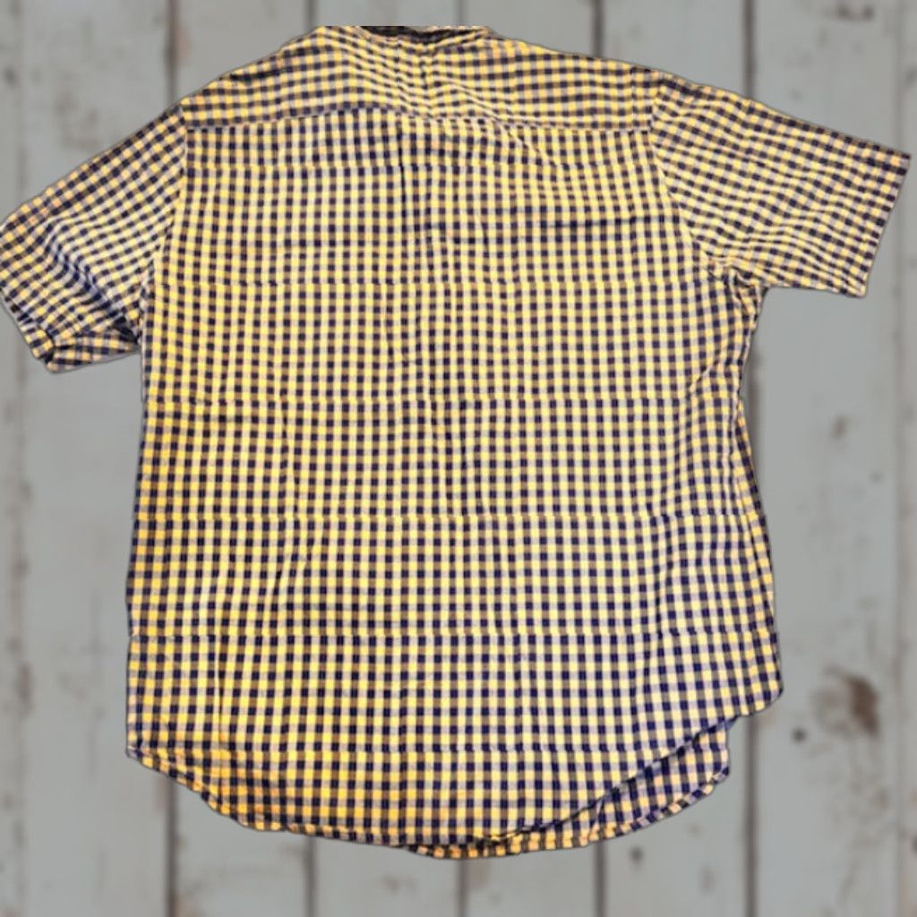 Croft & Barrow VINTAGE Croft & Barrow Shirt Mens L Blue Yellow Check Button-Up Short Sleeve Size US L / EU 52-54 / 3 - 1 Thumbnail