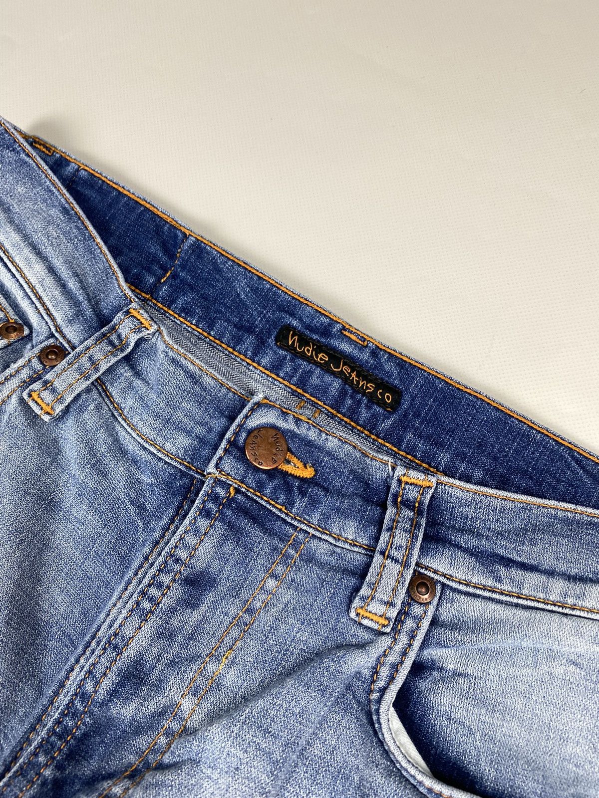 Nudie Jeans Nudie Jeans Co Lean Dean Broken Sage men’s jeans Size US 31 - 12 Thumbnail
