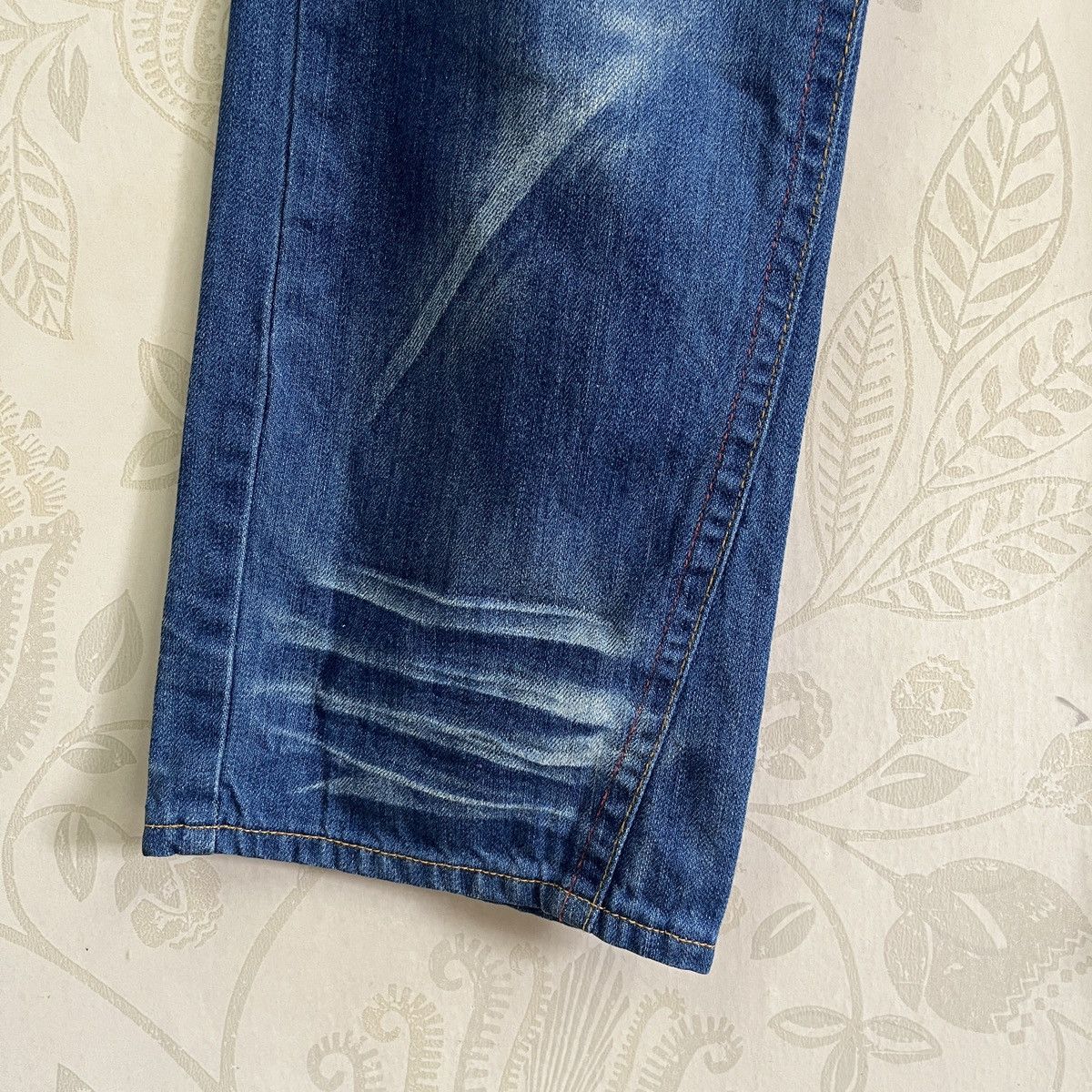 If Six Was Nine × Japan Blue × Japanese Brand Vintage 90s Blue Moon Blue Kapital Patches Jeans Size US 29 - 7 Thumbnail