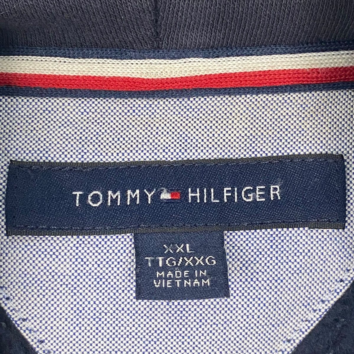 Vintage Vintage Tommy Hilfiger Full Zip Hoodie Sweater Navy Blue Size US XXL / EU 58 / 5 - 6 Thumbnail