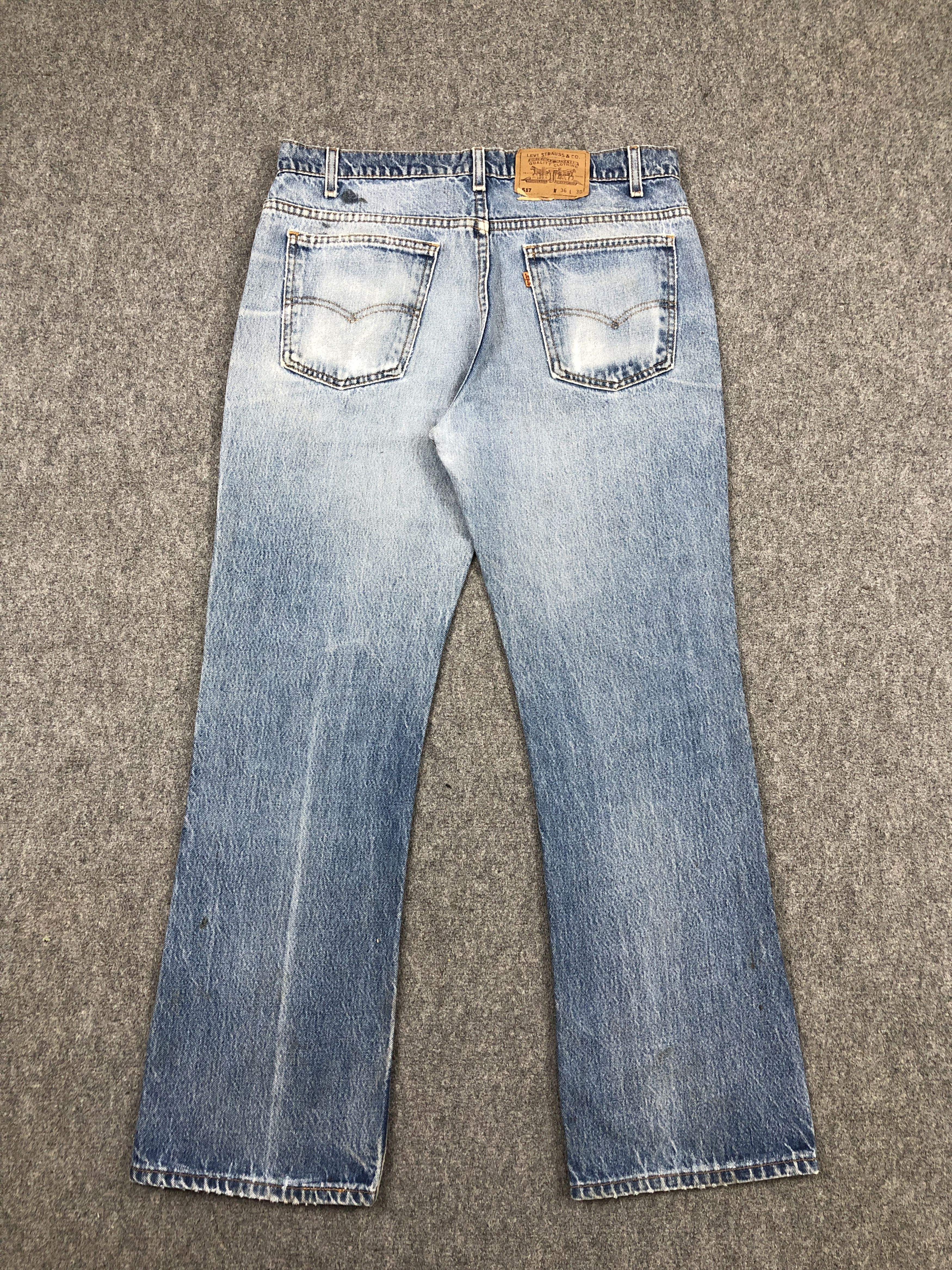 Levi's × Vintage Vintage 90s Levis 517 Orange Tab Flare Jeans DP2372 Size US 34 / EU 50 - 3 Thumbnail