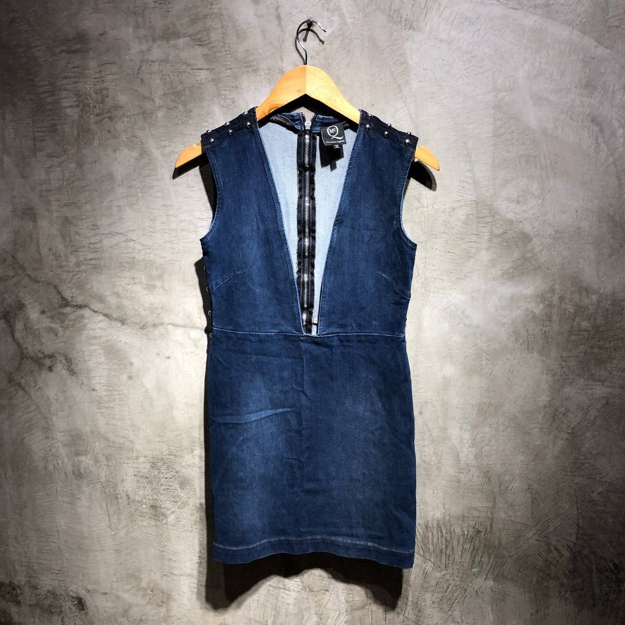 image of Alexander Mcqueen Studded Denim Dress, Women's (Size Small)