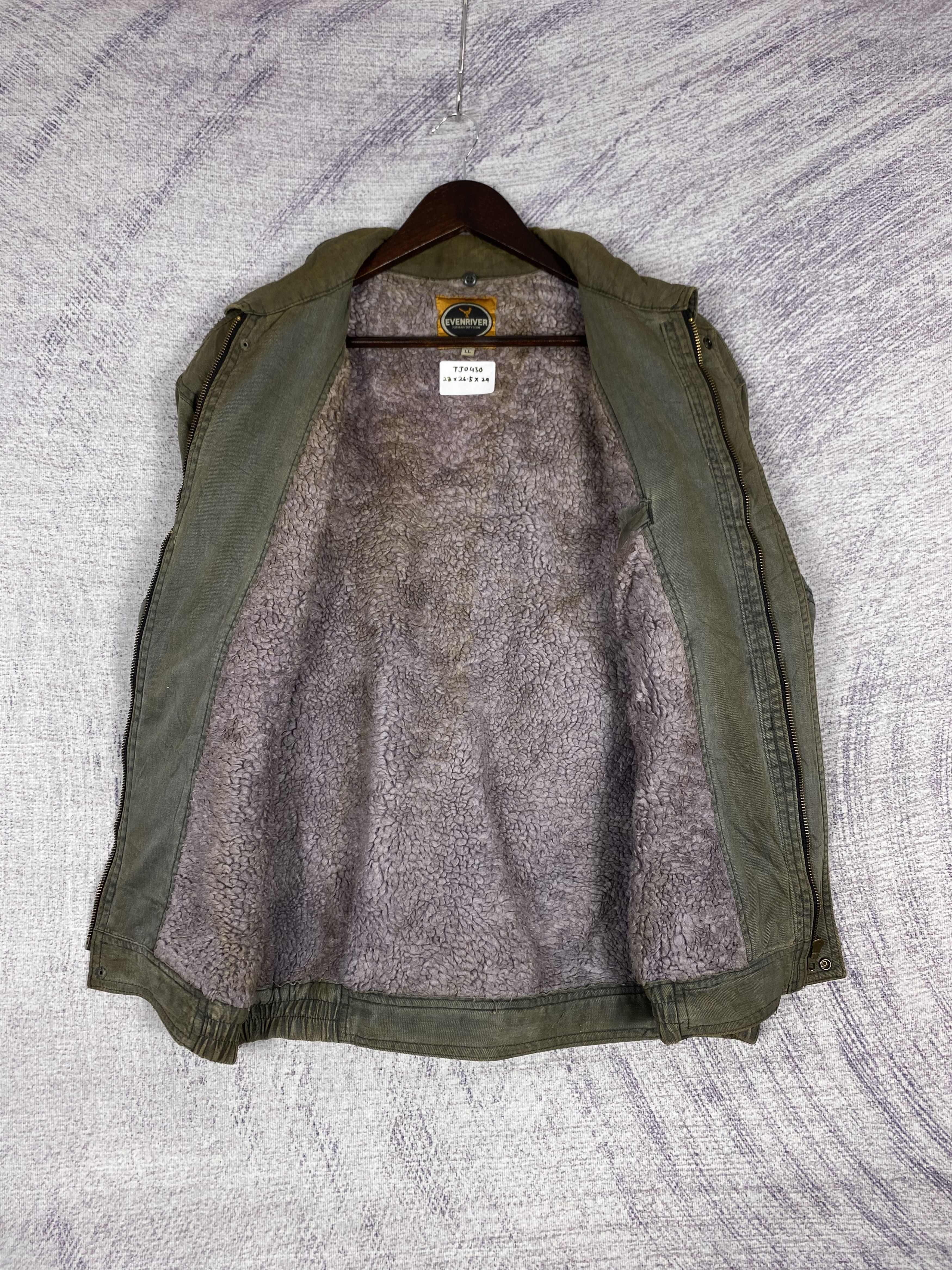 Ever Vintage Even River Sherpa Lining Faded Bomber Jacket Size US L / EU 52-54 / 3 - 5 Thumbnail