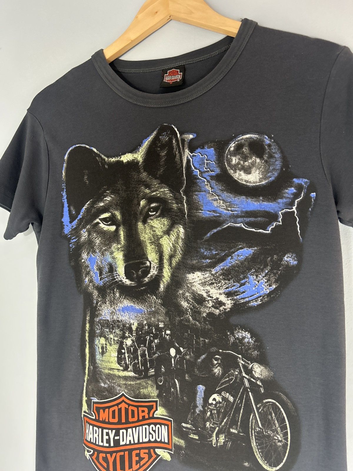 Harley Davidson Harley Davidson Motorcycle’s Wolf Moon Night Ride Y2K Tee Size US M / EU 48-50 / 2 - 4 Thumbnail
