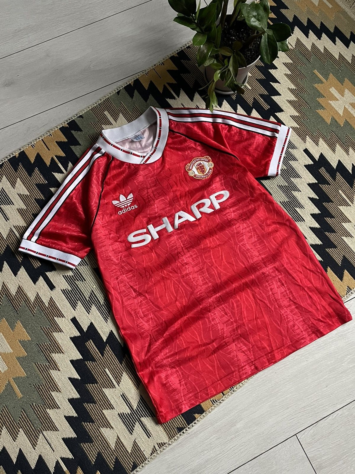 Vintage Vintage 90-92’s Adidas Manchester United Retro Jersey Size US S / EU 44-46 / 1 - 2 Thumbnail