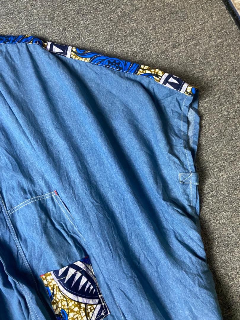 Japanese Brand Amina Brand Denim Ponco With Hood (177) Size US XXL / EU 58 / 5 - 8 Thumbnail