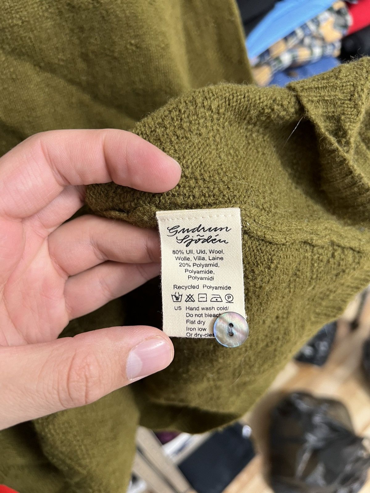 Designer × Vintage Gudrun Sjoden Size XL Button Up Wool Cardigan Sweater Sjöden Size XL / US 12-14 / IT 48-50 - 4 Thumbnail