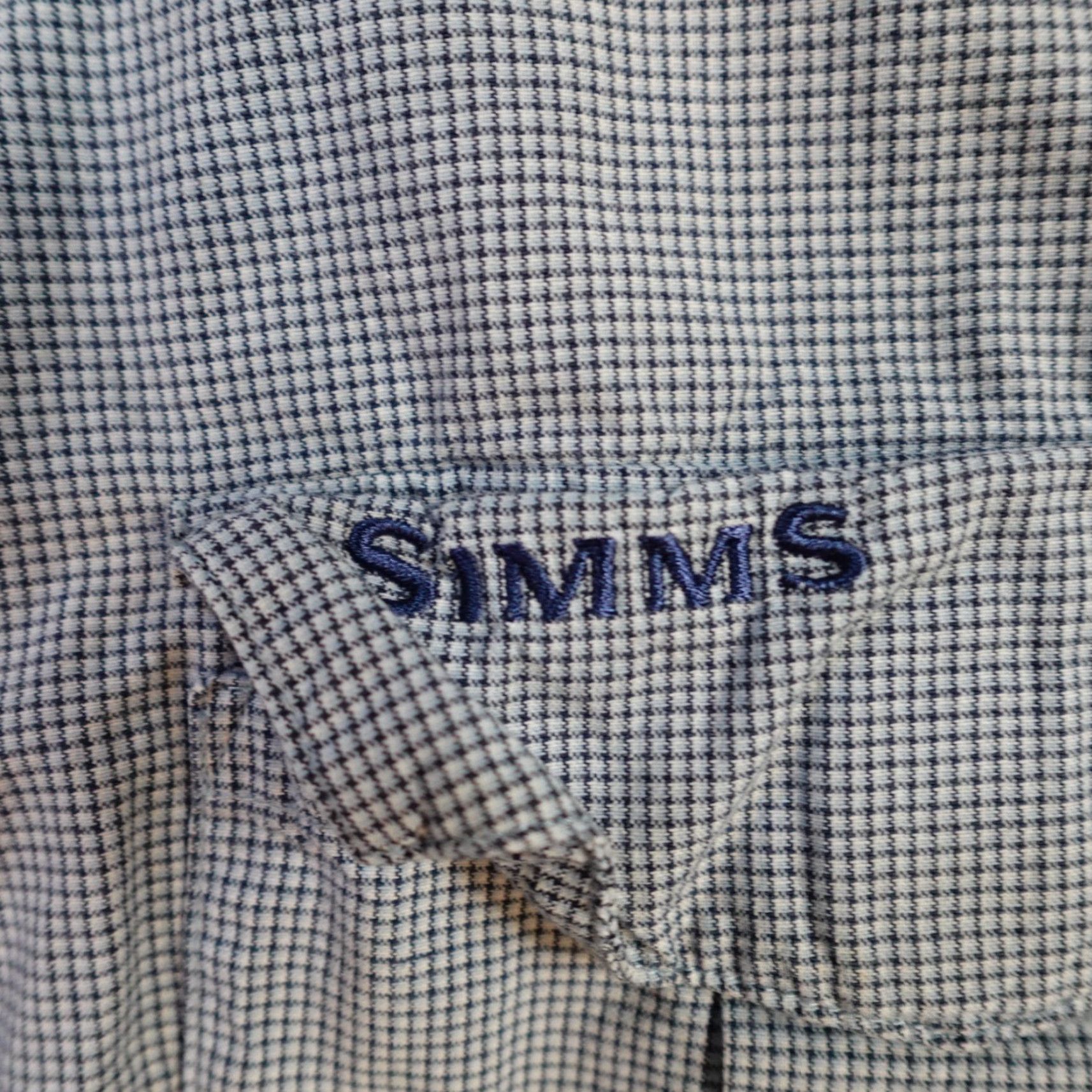 Vintage SIMMS Shirt 2XL Beige Plaid 100% Cotton Button-Up Short Sleeve Mens Size US XXL / EU 58 / 5 - 2 Thumbnail