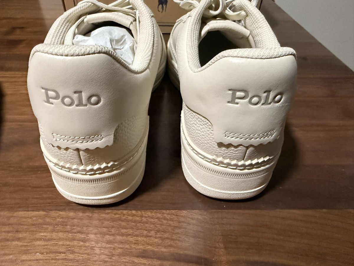 Polo Ralph Lauren Polo Ralph Lauren Masters Court Leather Sneaker in Ecru Size US 11 / EU 44 - 7 Thumbnail