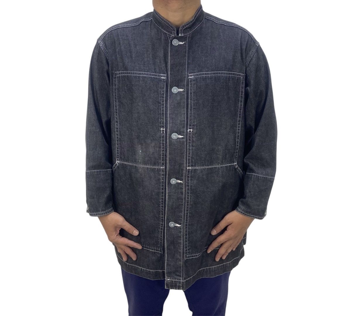 Issey Miyake Issey Miyake Soft Denim Workwear Style Jacket Size US M / EU 48-50 / 2 - 3 Thumbnail