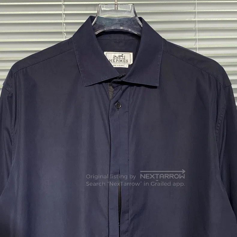 Hermes Hermes size 39 Plain cotton, collar, button-down, long slee Size US M / EU 48-50 / 2 - 6 Thumbnail