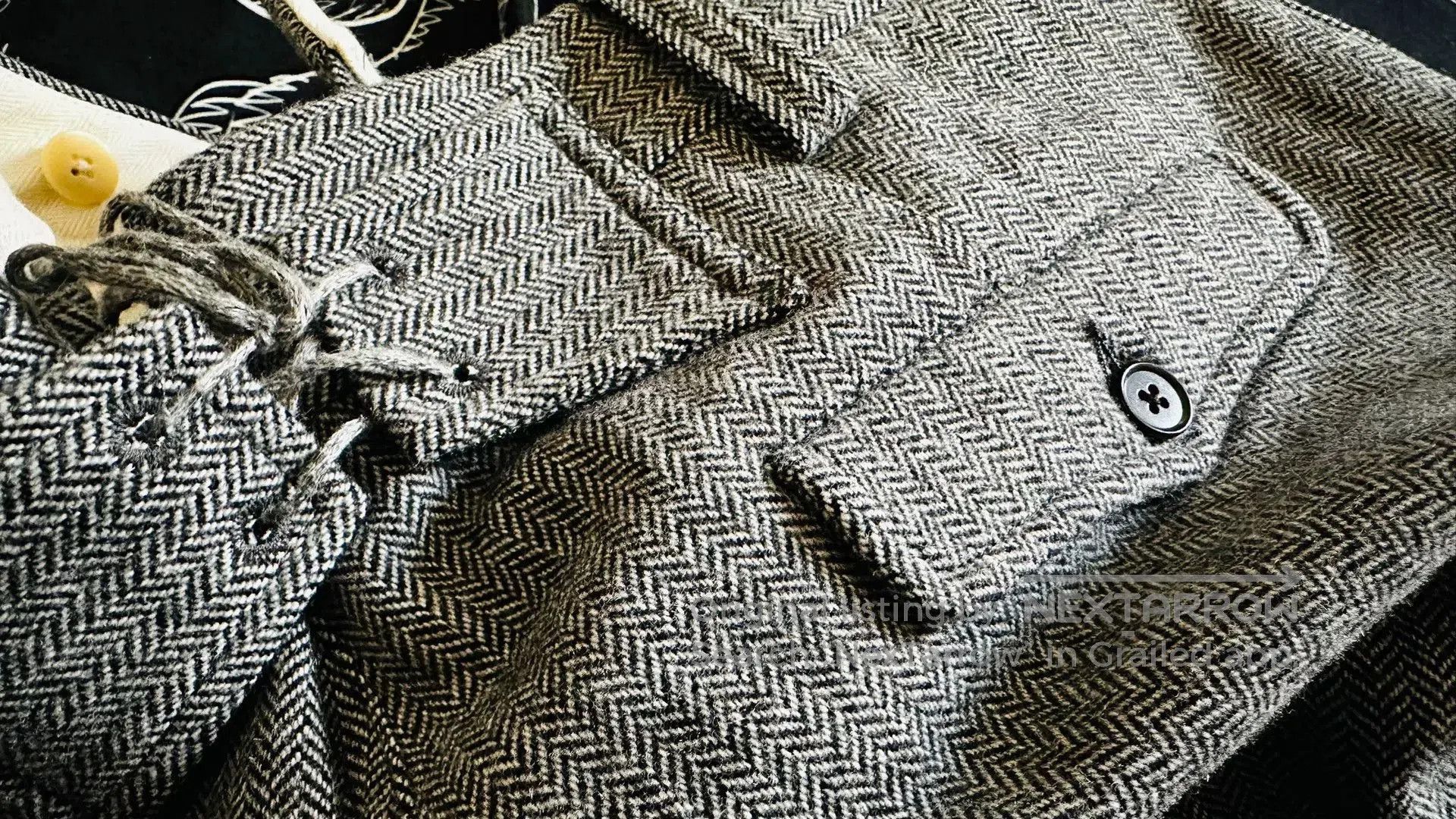 Japanese Brand Italian Wool Work Pants with Horn Buttons. Size US 40 / EU 56 - 8 Thumbnail
