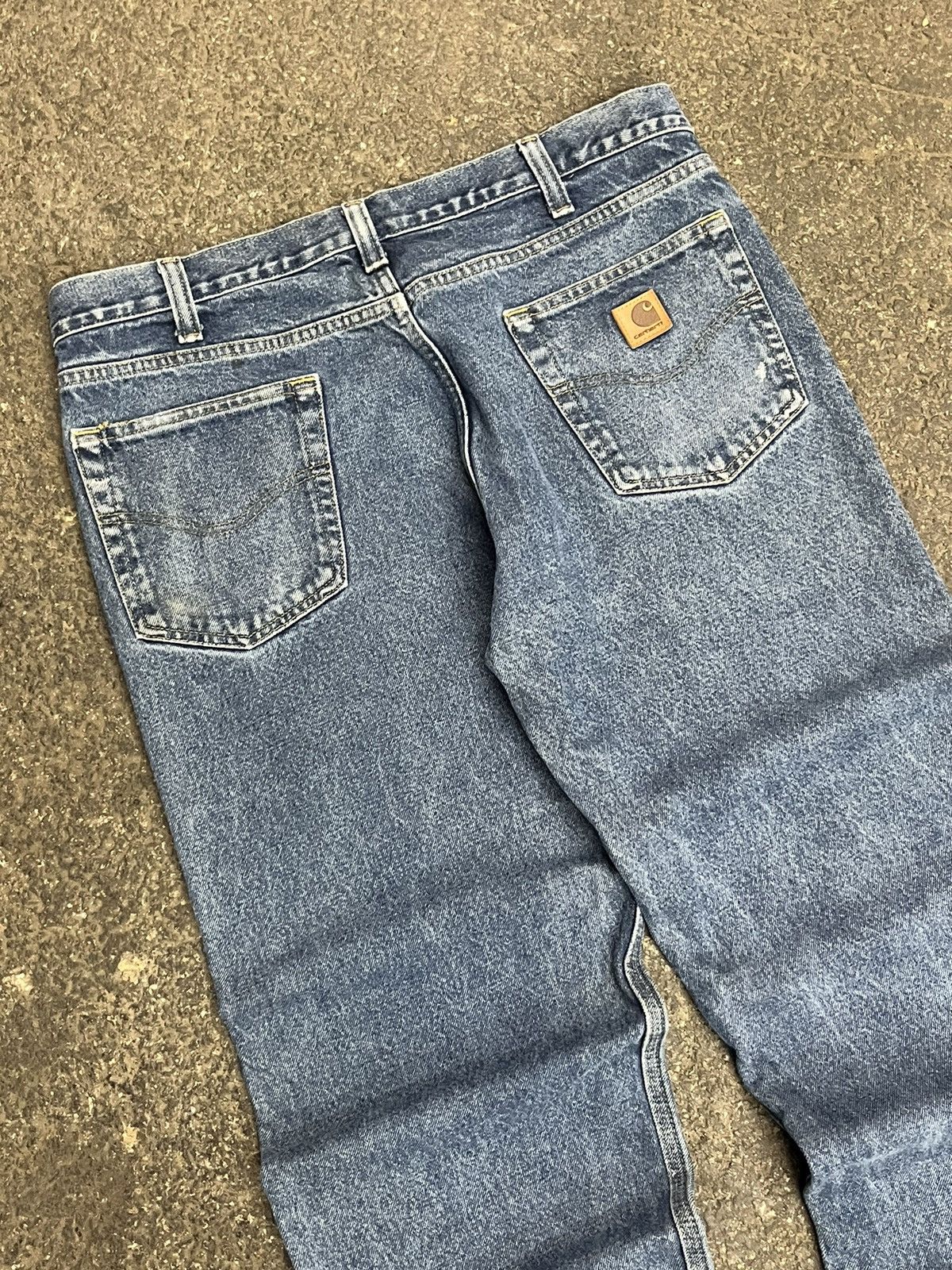 Carhartt × Vintage Carhartt baggy fit denim pants thrashed skater faded hype Size US 36 / EU 52 - 3 Thumbnail