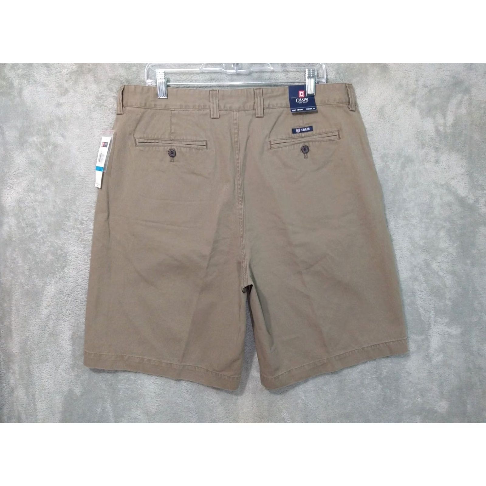 Chaps Chaps Shorts Mens 36 Beige Chino Bermuda Flat Front High Rise Cotton Size US 36 / EU 52 - 2 Thumbnail