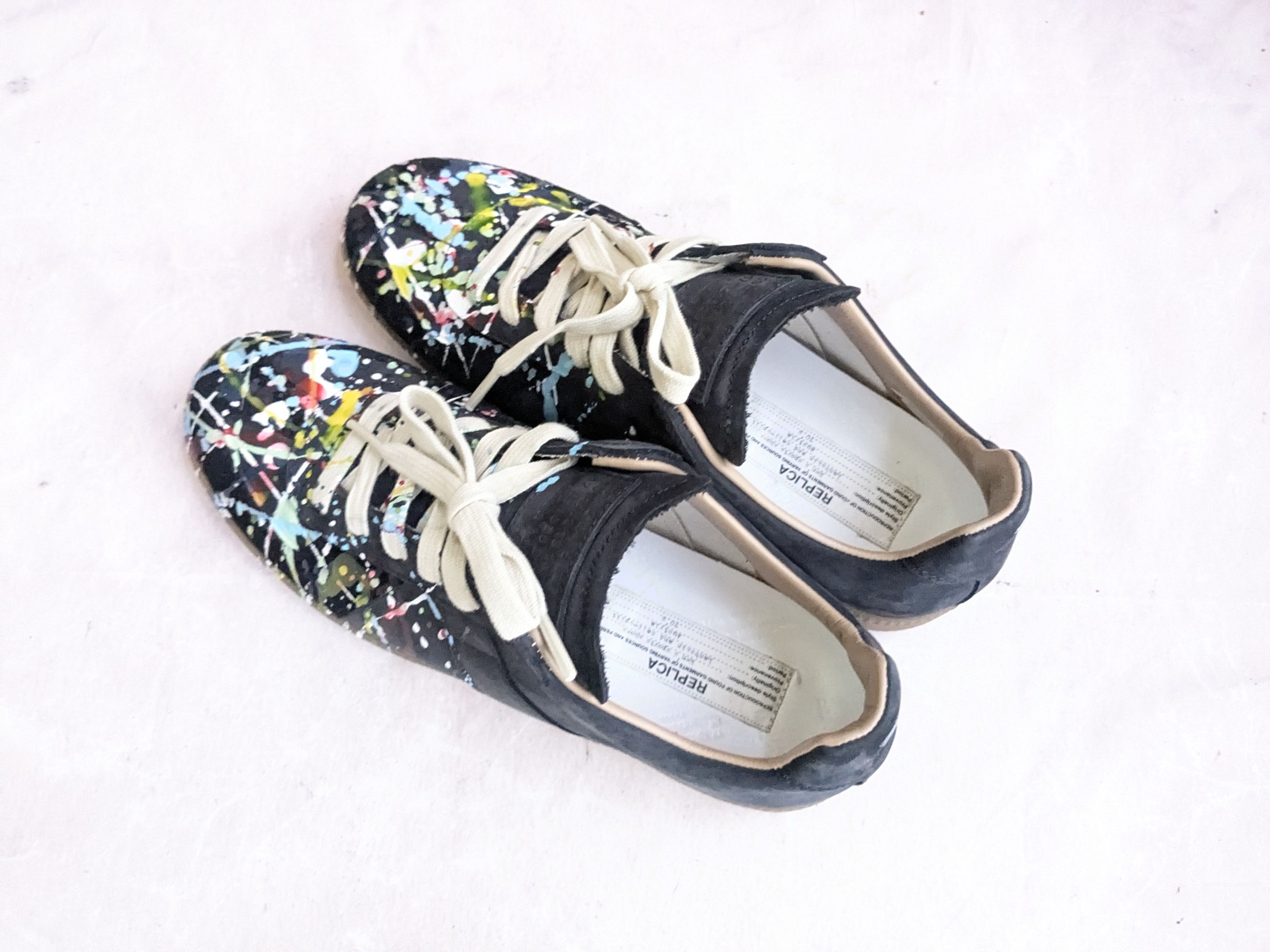 Maison Margiela Maison Margiela GAT Replica Paint Splatter Black 8 41 Low Size US 8 / EU 41 - 14 Thumbnail