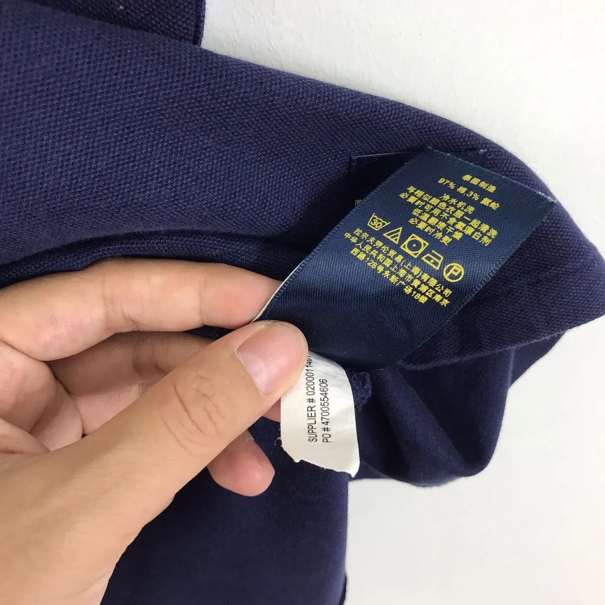Polo Ralph Lauren Vtg POLO RALPH LAUREN Small Pony Blue Polo Tee Shirt Cotton Size L / US 10 / IT 46 - 6 Thumbnail