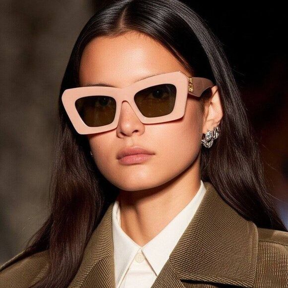 Polo Ralph Lauren Loewe LW40145F 72E Sunglasses Shiny Pink Cat Eye Frame Size ONE SIZE - 2 Thumbnail