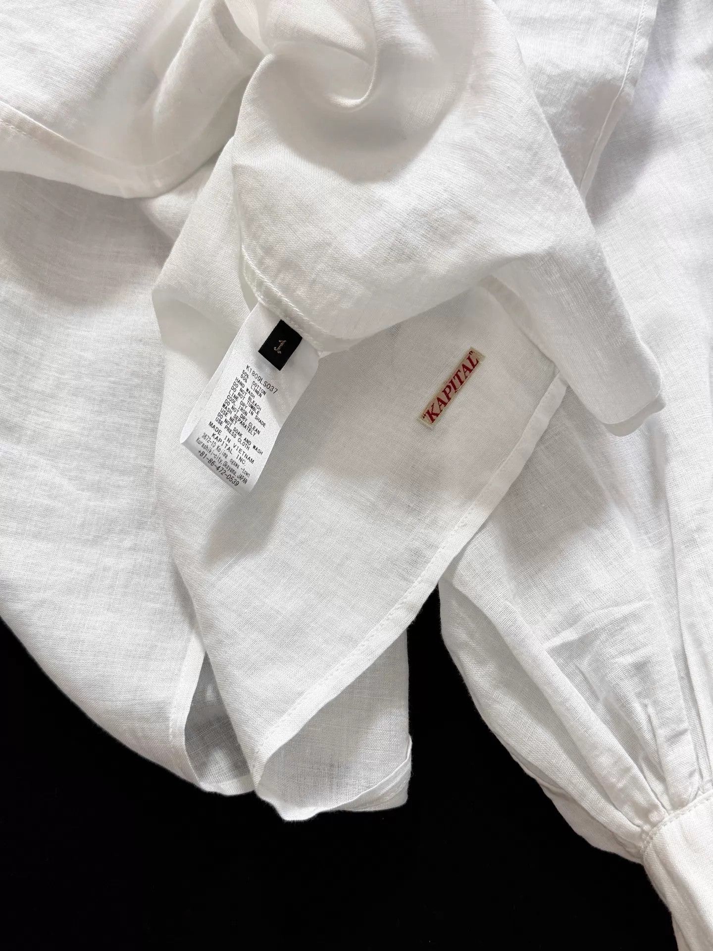 Kapital Kapital Linen-Cotton Origami Pleat White Vintage Shirt Size S / US 4 / IT 40 - 9 Thumbnail