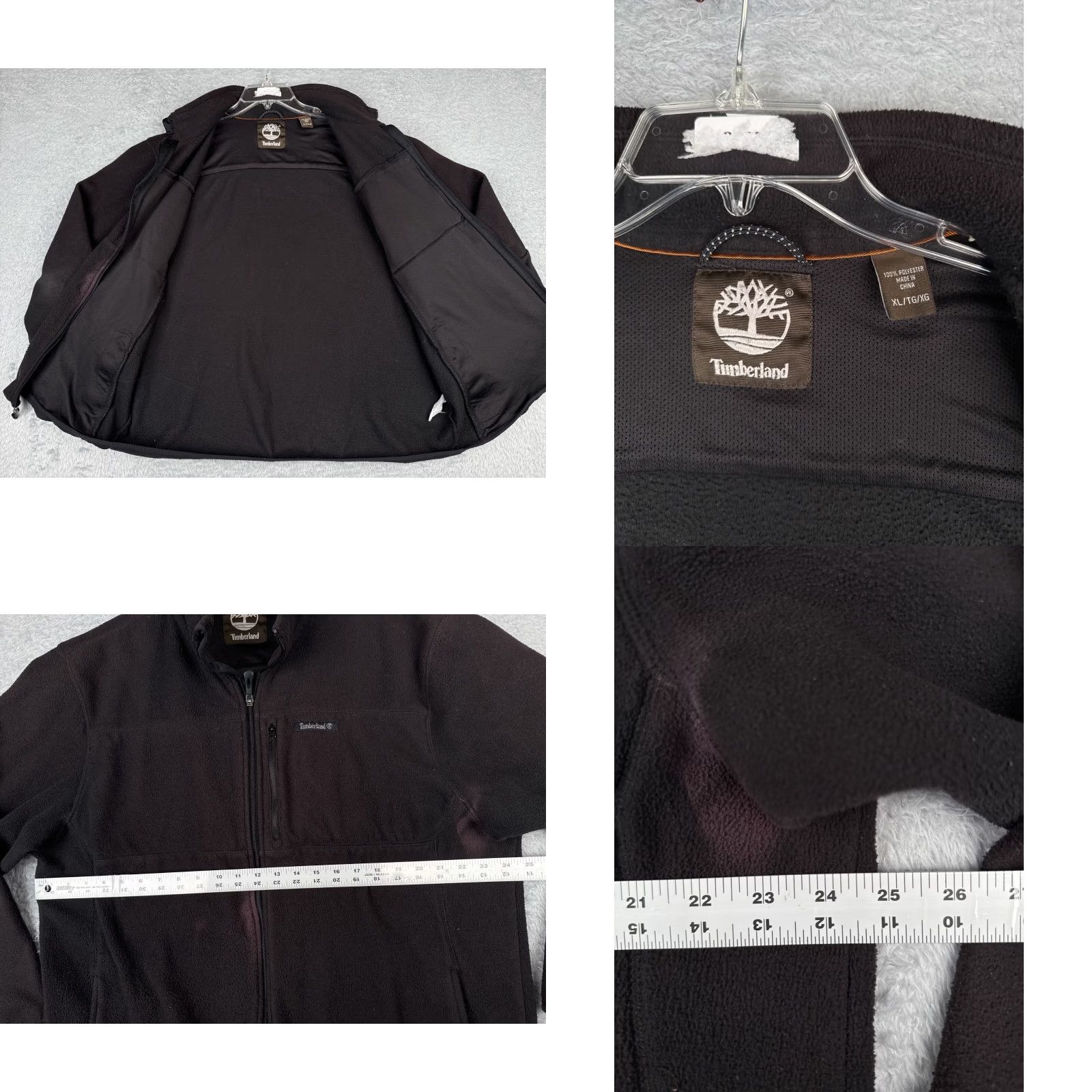 Timberland Timberland Jacket Men Extra Large Black Full Zip Mock Neck 100% Polyester Read Size US L / EU 52-54 / 3 - 9 Thumbnail