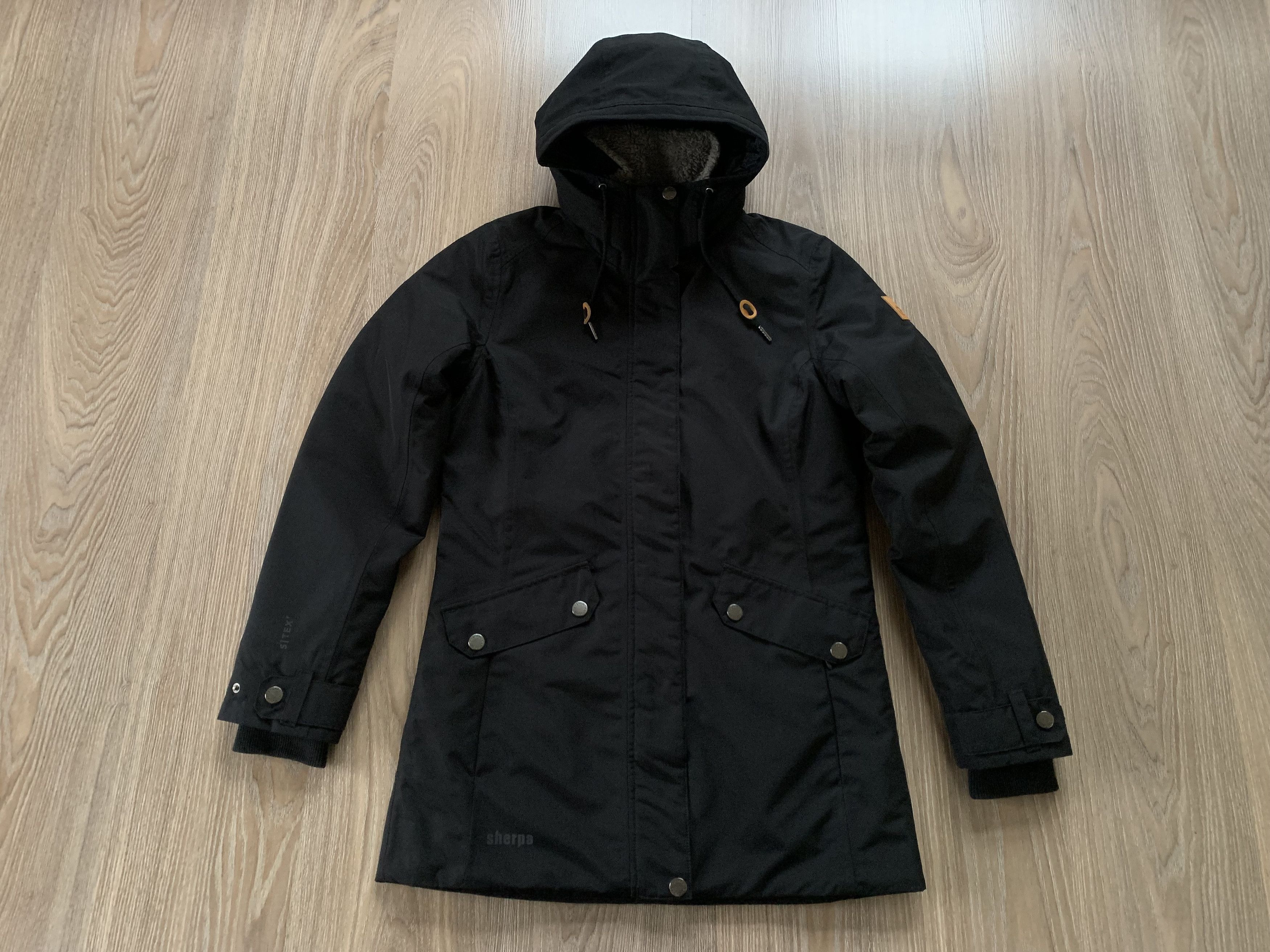 Other Sherpa Women Black Hood Winter Insulated Jacket Size S / US 4 / IT 40 - 2 Thumbnail