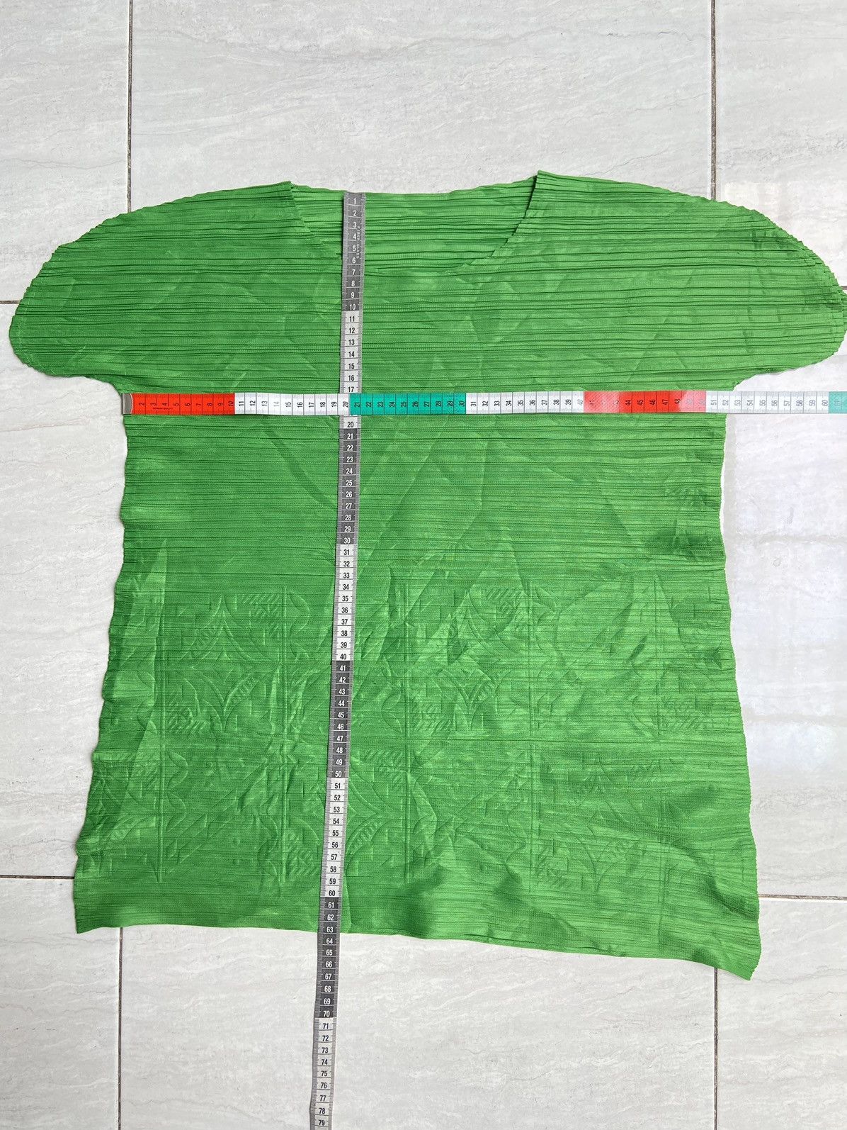 Designer × Japanese Brand PLEATSME Green Pleats Dress Size S / US 4 / IT 40 - 2 Thumbnail
