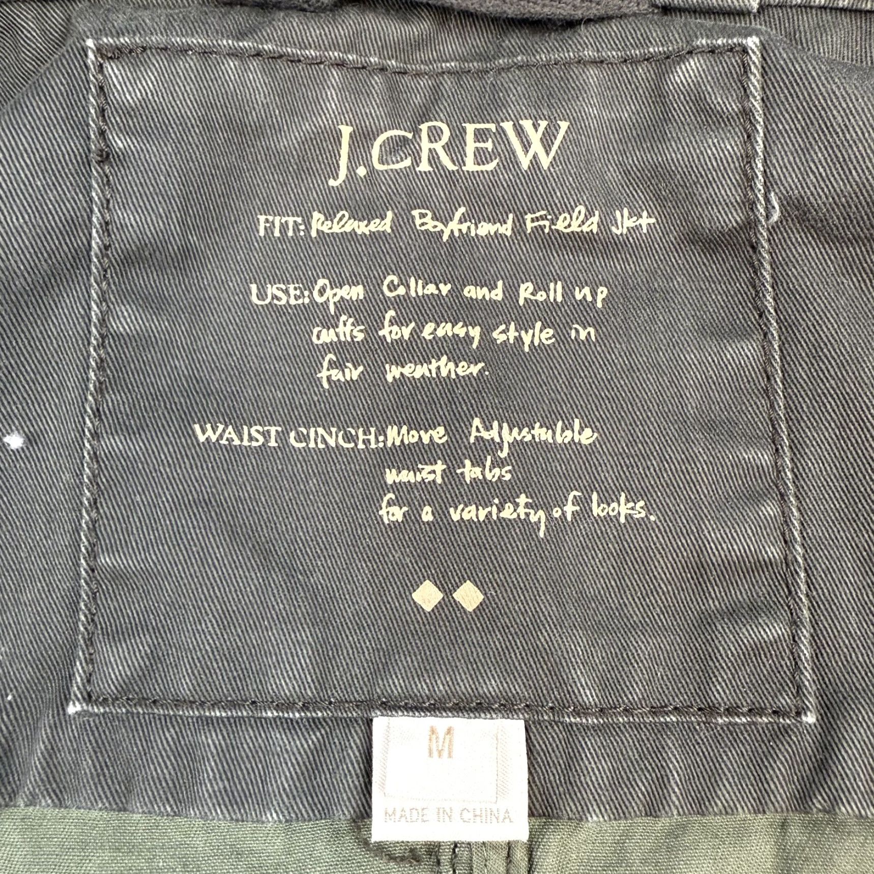 J.Crew J.CREW Field Jacket Mens Medium Bedford Military Jacket Green Pockets Relaxed Workwear Size M / US 6-8 / IT 42-44 - 6 Thumbnail