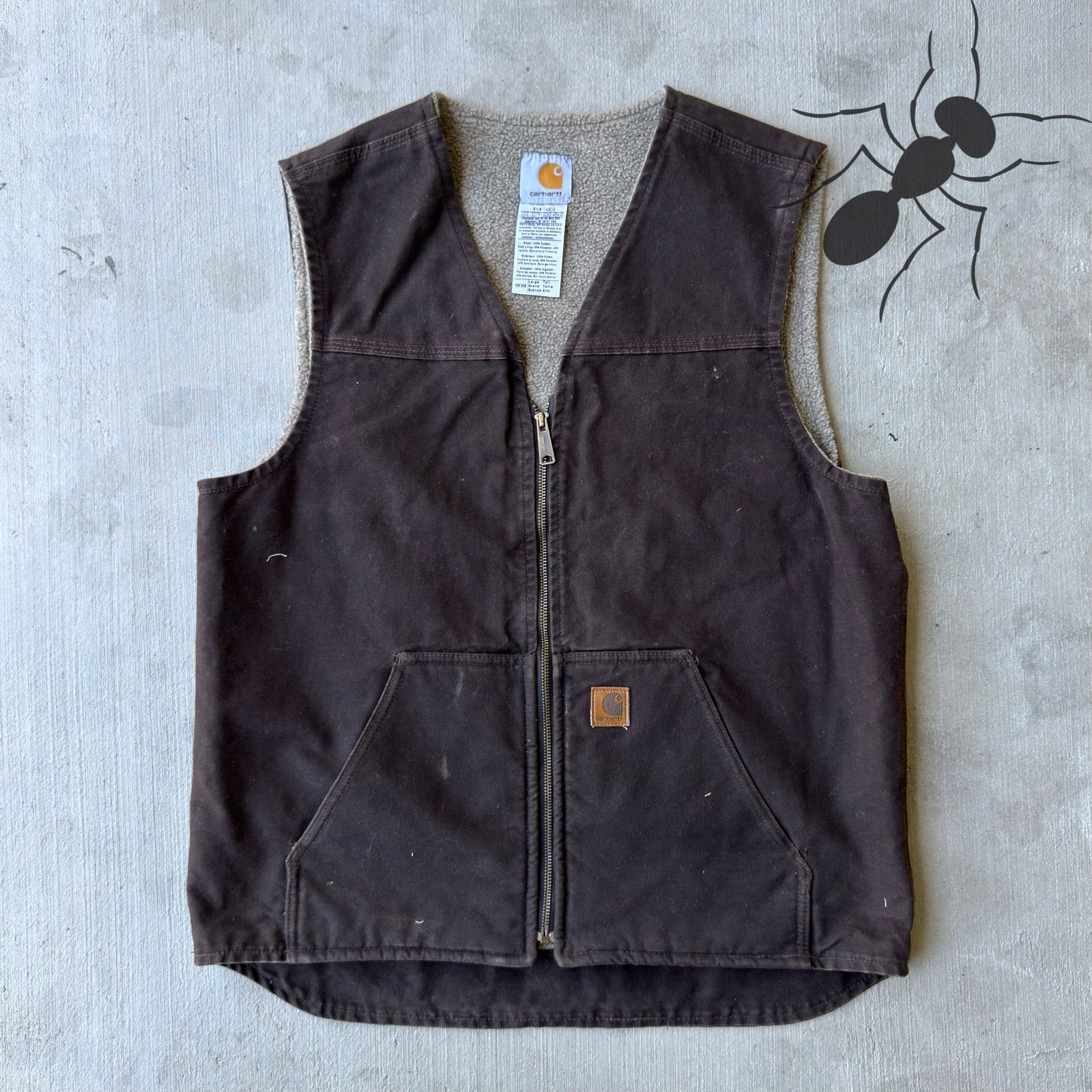 Carhartt × Vintage Carhartt V26 DKB brown work wear vest Size US L / EU 52-54 / 3 - 1 Thumbnail