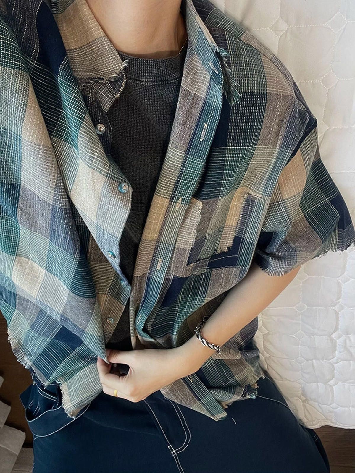 Vintage Plaid Short Sleeve Button-Up Shirt Size US M / EU 48-50 / 2 - 6 Thumbnail
