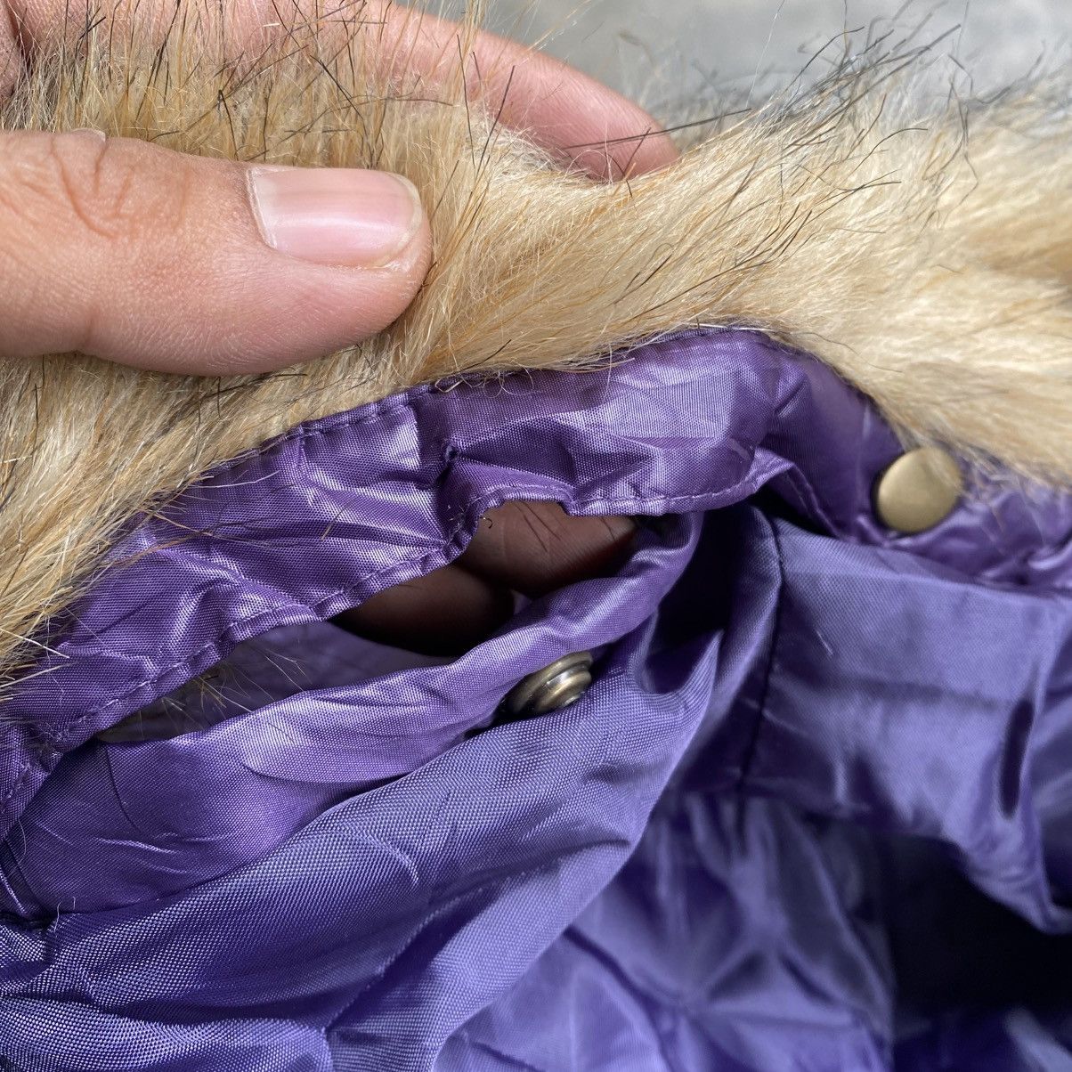 If Six Was Nine 2000s Blue Strive Purpel Vkei Style Fur Hoodie Jacket Size US M / EU 48-50 / 2 - 7 Thumbnail