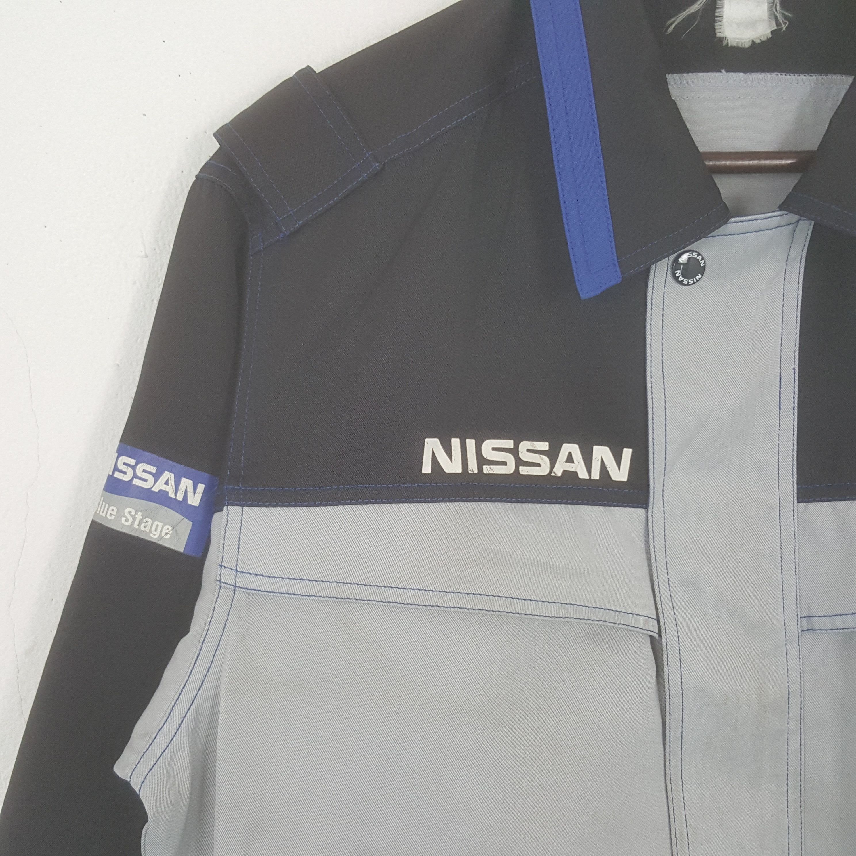 Japanese Brand × Vintage Vintage Nissan Blue Stage Racing Worker Sport Jacket Size US L / EU 52-54 / 3 - 4 Thumbnail