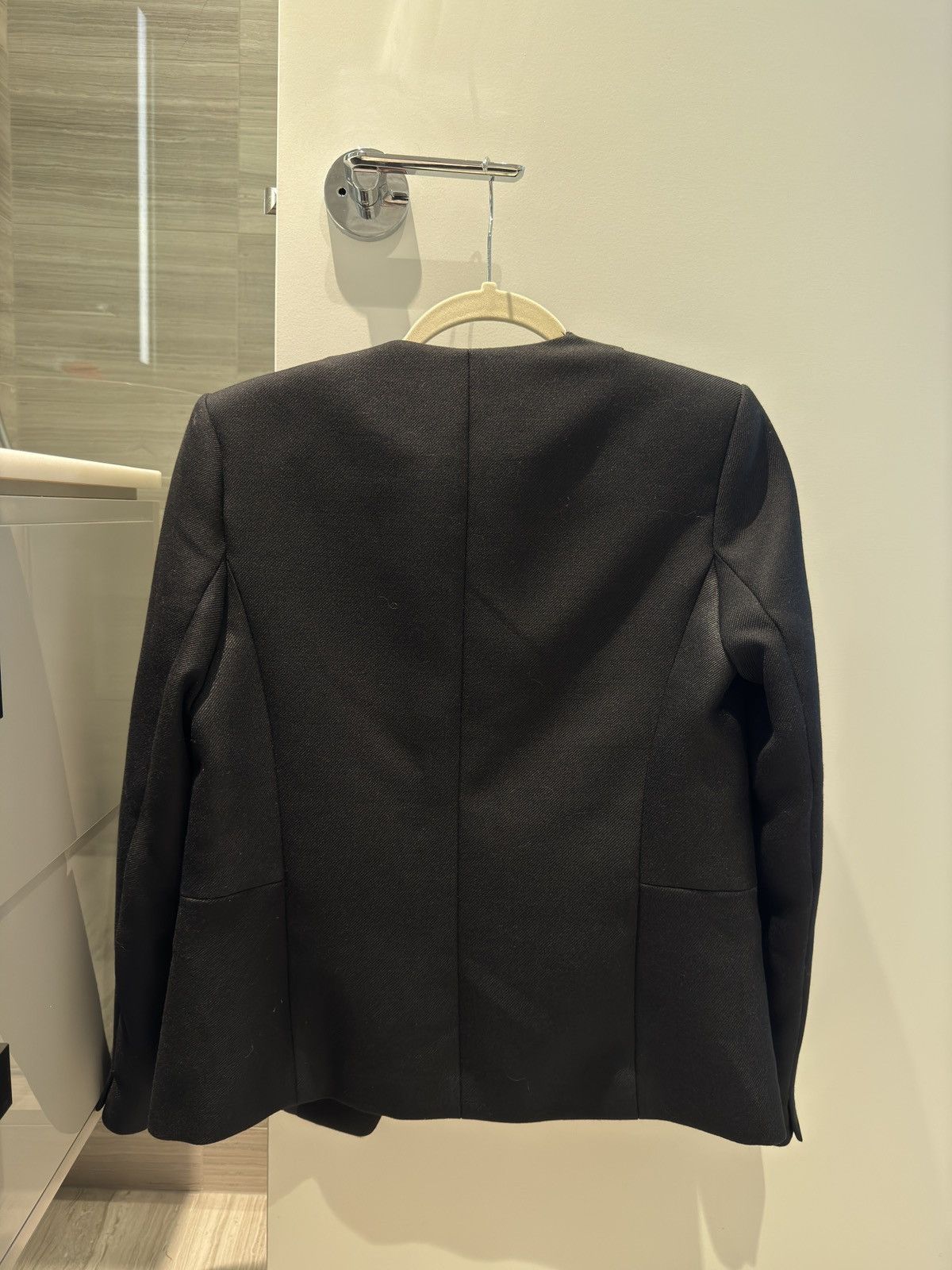 Sandro Sandro blazer Black Leather Lapel Size S / US 4 / IT 40 - 2 Thumbnail