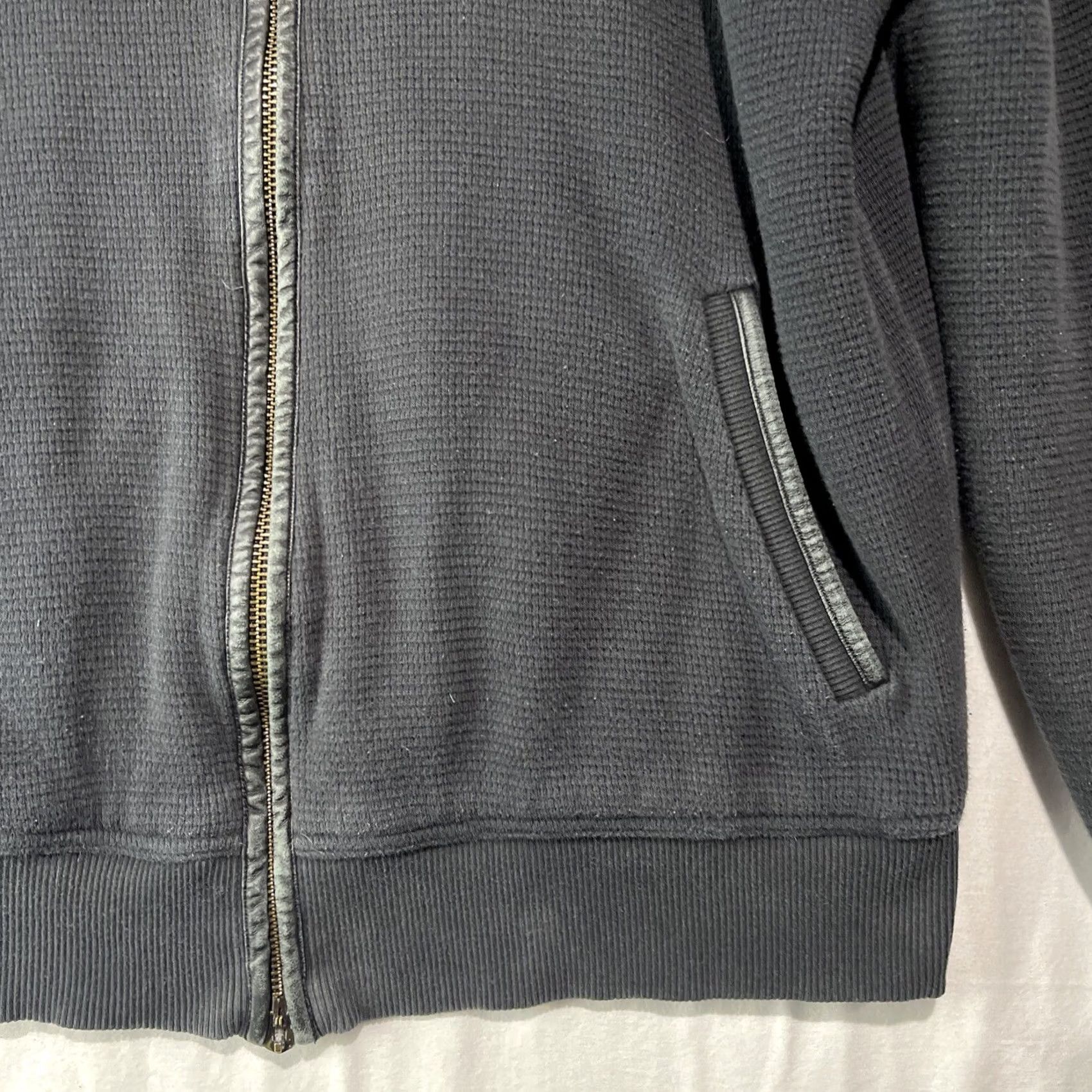 John Varvatos John Varvatos Jacket Mens Medium Thermal Waffle Knit Sherpa Lined Zip Bomber Jacket Size US M / EU 48-50 / 2 - 5 Thumbnail
