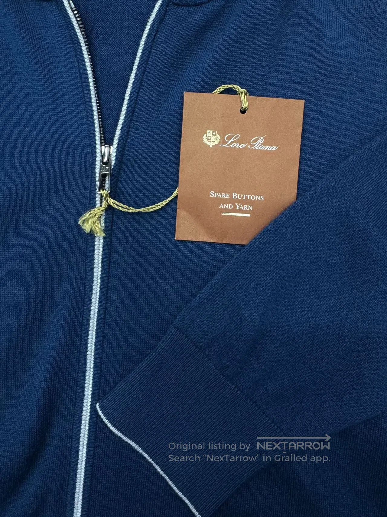 Loro Piana Loro Piana Men's Blue Cardigan Jacket. Size US M / EU 48-50 / 2 - 7 Thumbnail