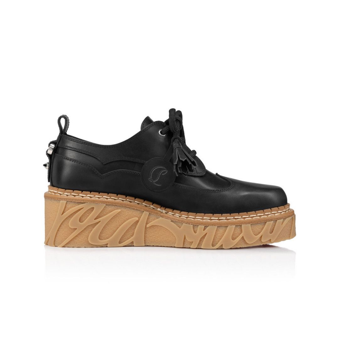 Christian Louboutin os11x0526 Aeroli Lace-Up Shoes in Black Size US 9 / EU 42 - 1 Thumbnail