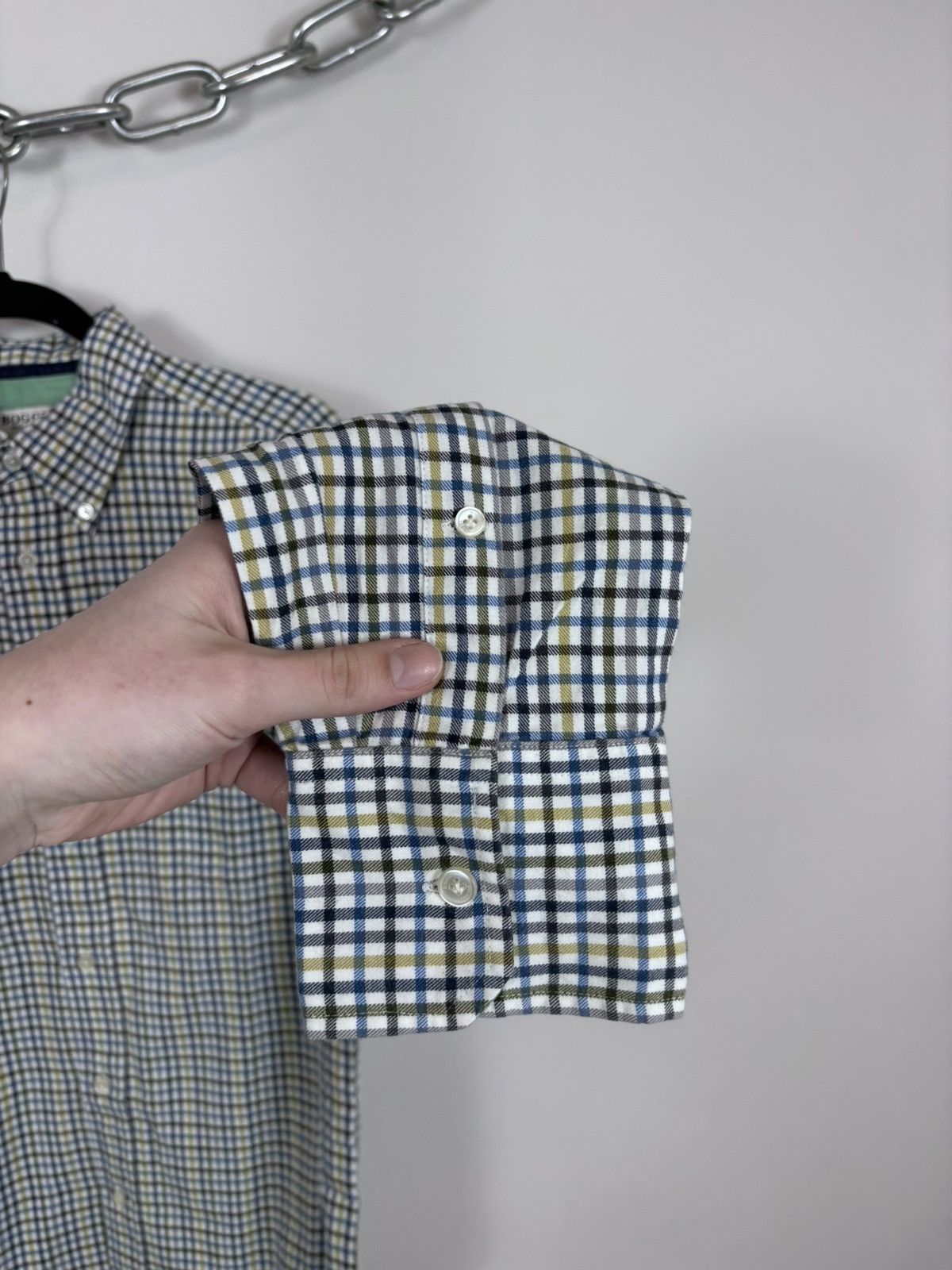 Boggi Boggi Milano BM39 Men’s Tattersall Check Button Up Shirt Size US L / EU 52-54 / 3 - 8 Thumbnail