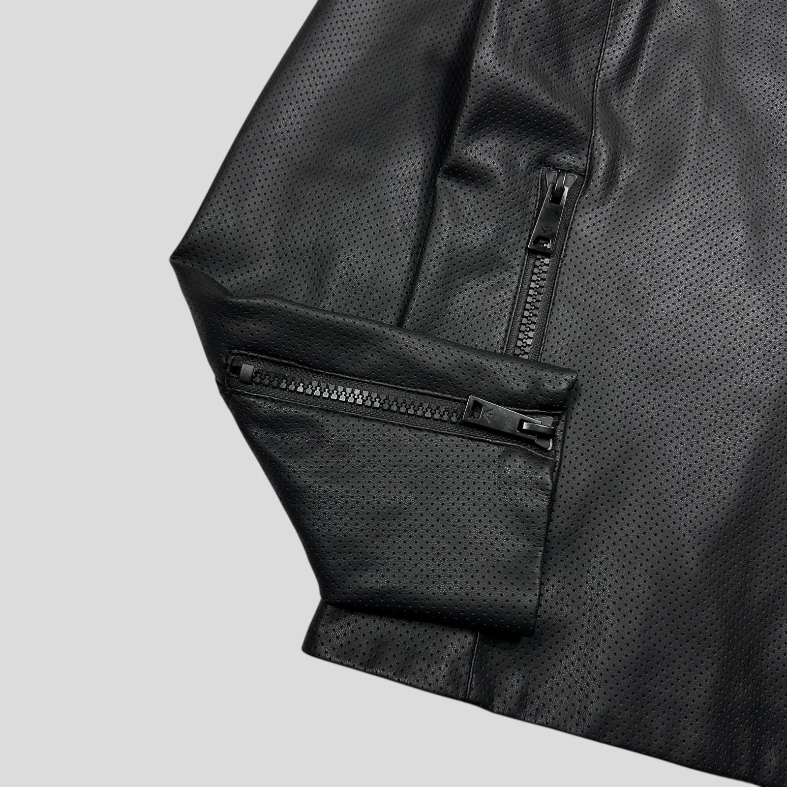 Armani Emporio Armani Perforated Vinyl Mesh Moto Jacket - IT52 (M) Size US M / EU 48-50 / 2 - 2 Thumbnail