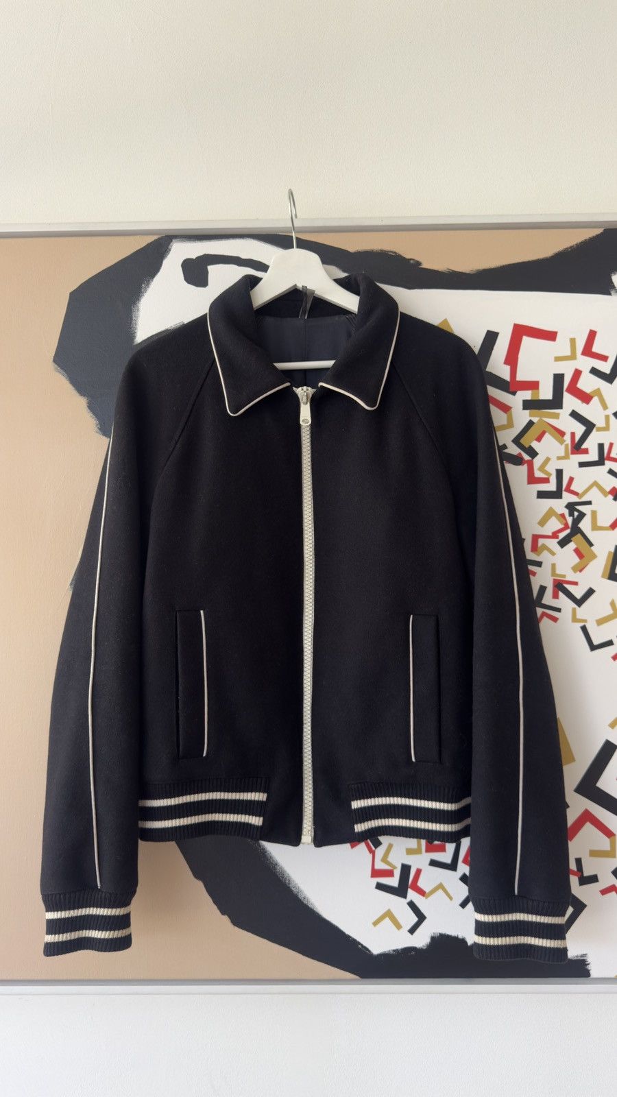ジャケット・アウター Dior HOMME 06SS Varsity Jacket Teddy DIOR HOMME 2006SS ×HEDI SLIMANE TEDDY NYLON ZIP VARSITY