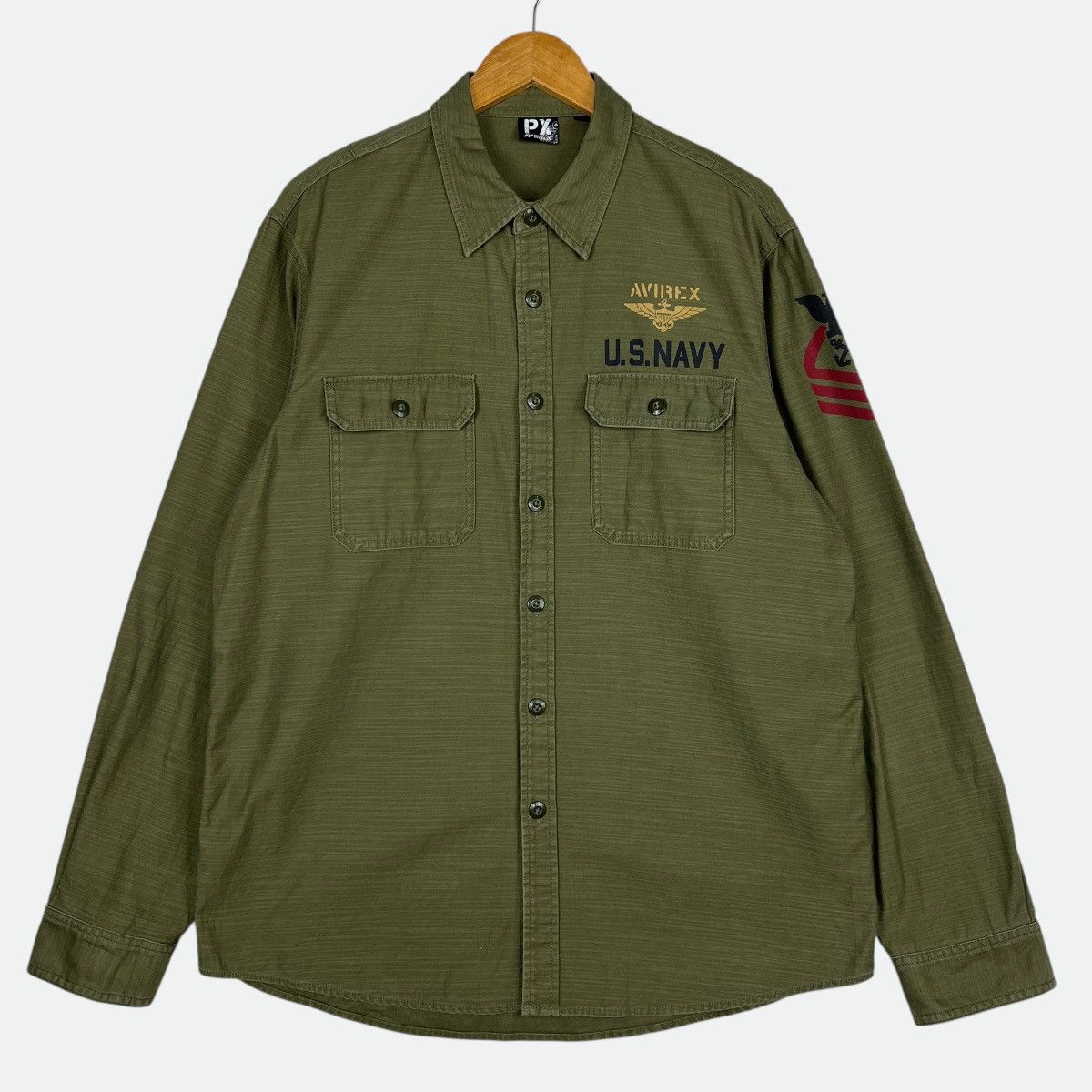 Avirex 🔥 Avirex USN Us Navy Shirt Jacket Size US XL / EU 56 / 4 - 1 Thumbnail