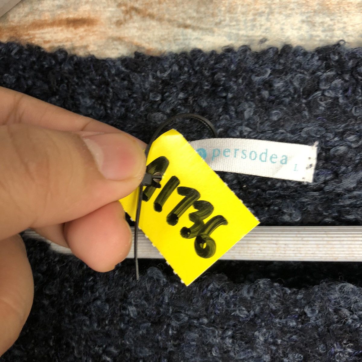 Homespun Knitwear × Japanese Brand Per Sodea Dark Blue Knitwear #A1736 Size L / US 10 / IT 46 - 10 Thumbnail