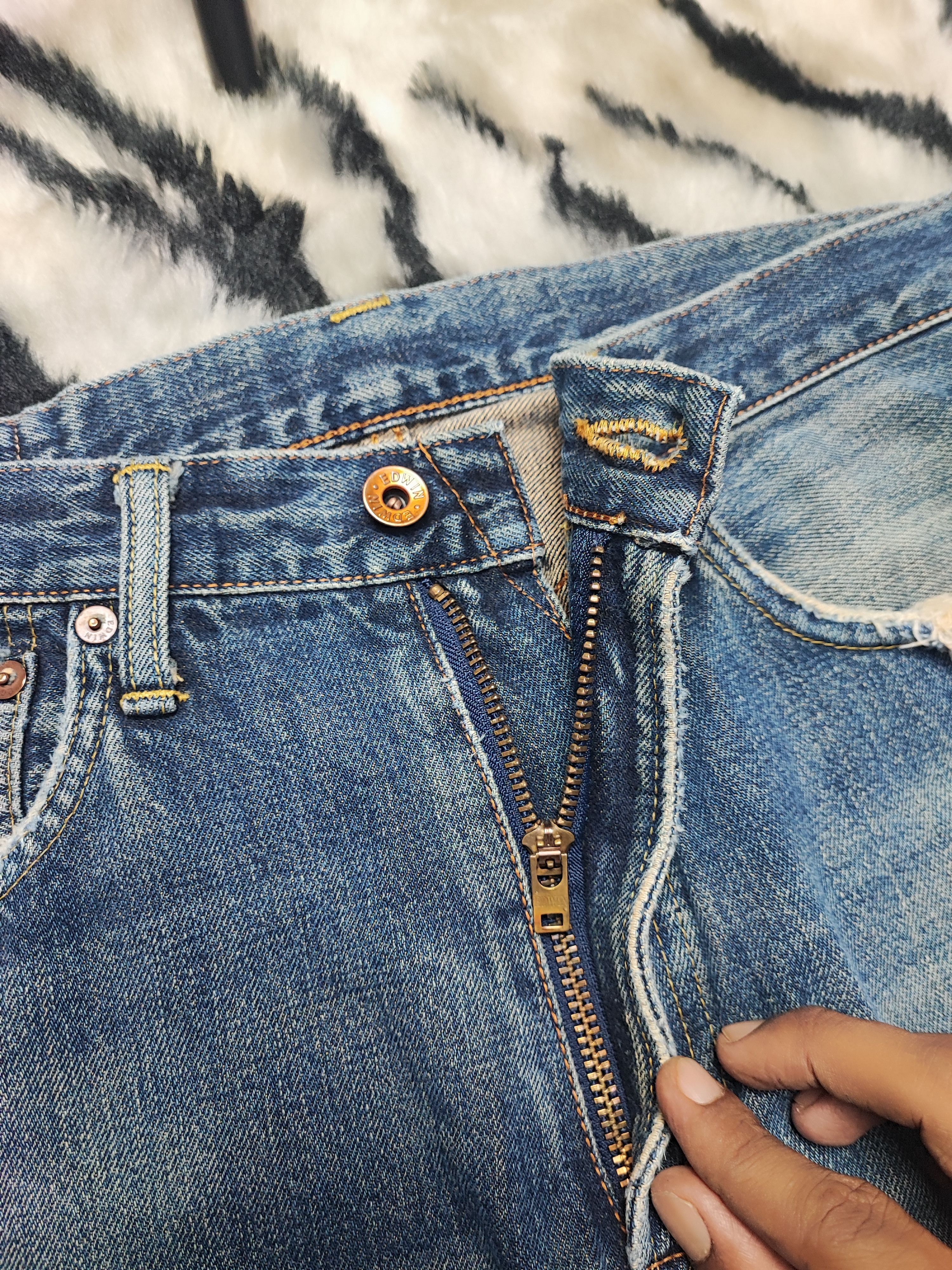 Japanese Brand Vintage Edwin Selvedge 505x Denim Jean Size US 30 / EU 46 - 6 Thumbnail